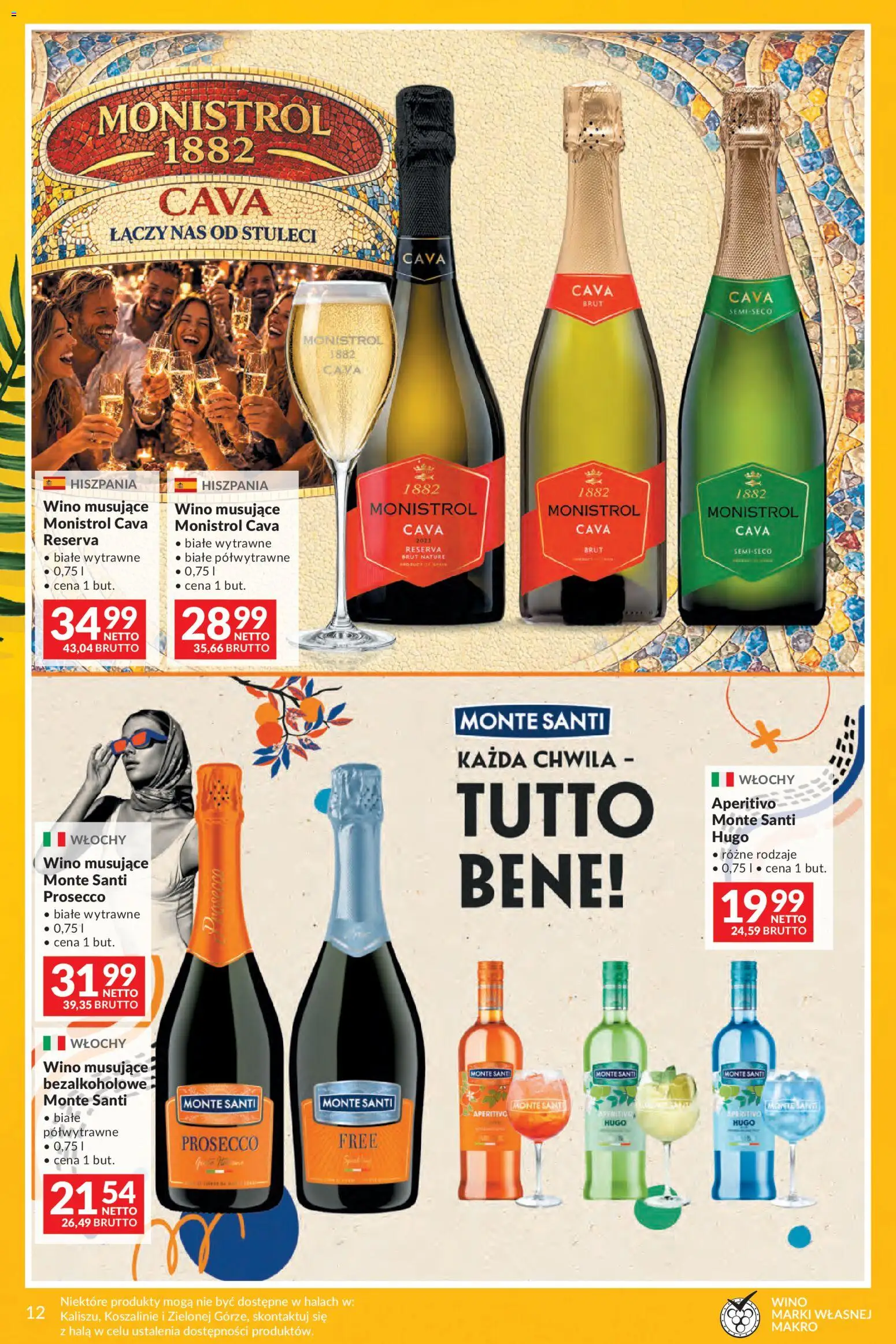 Makro gazetka - Summer drinks od 07.07.2026 | Strona: 12 | Produkty: Monte Santi, Wino, Prosecco