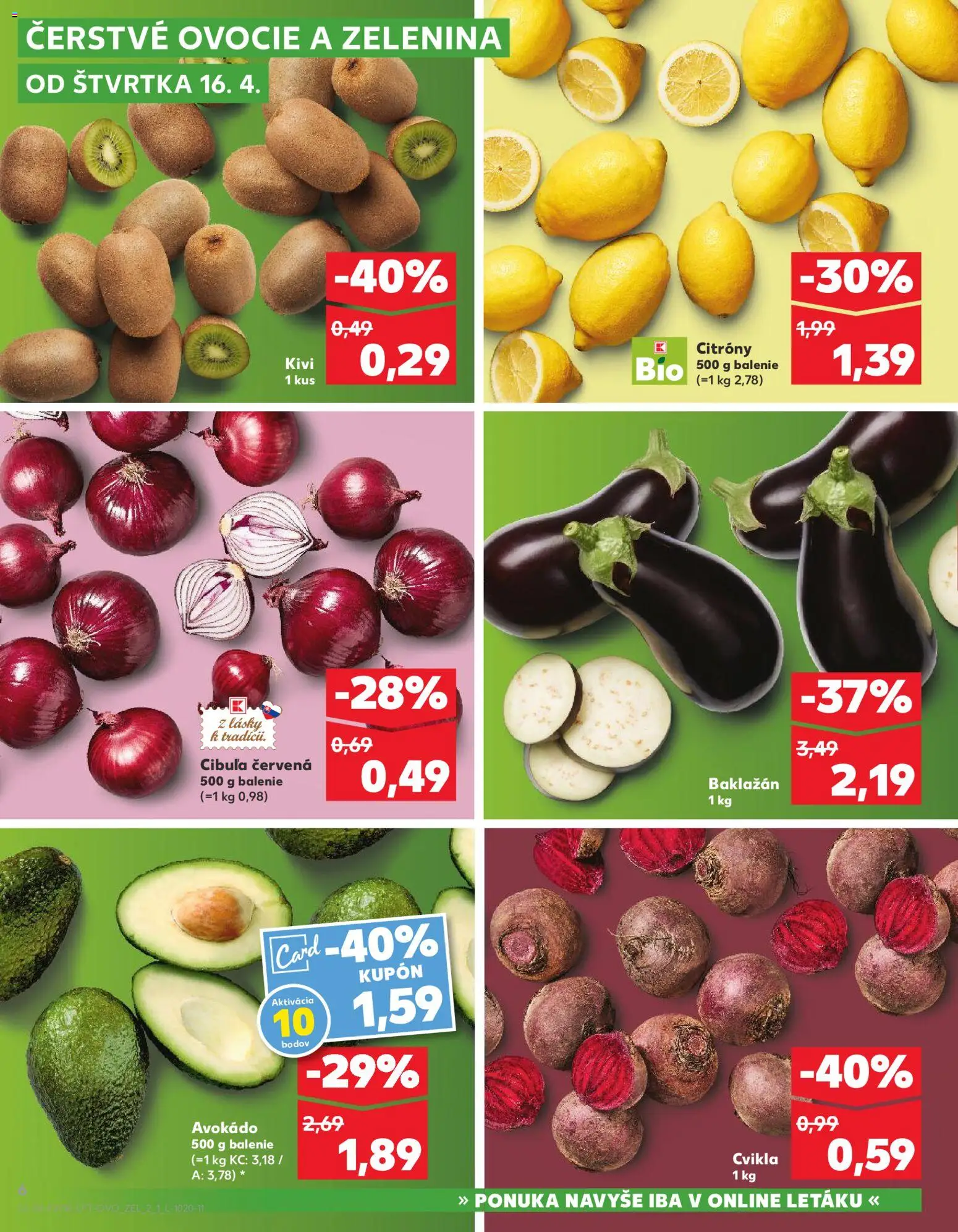 Kaufland SK akciós ujság - amely érvényes a következő dátumtól: 16.04.2026 | Oldal: 6 | Termékek: Avokádó
