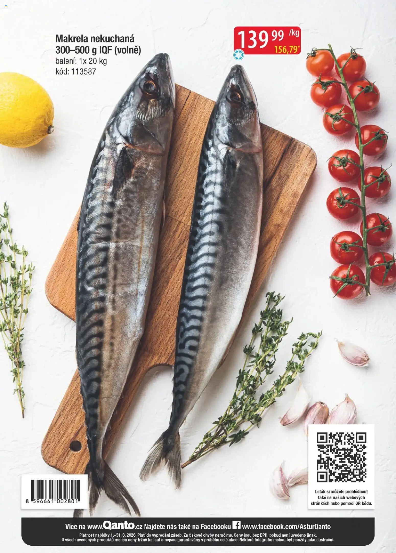 Astur & Qanto leták - Velkoobchod fresh 08/2026 od 01.08.2026 | Strana: 40 | Produkty: Makrela