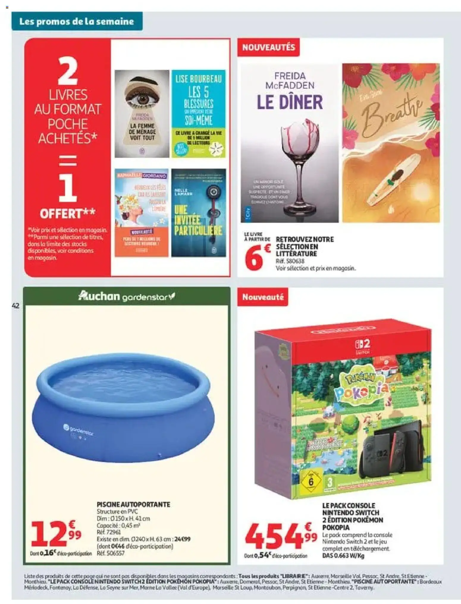 {H1} | Page: 42 | Produits: console Nintendo Switch, Livre