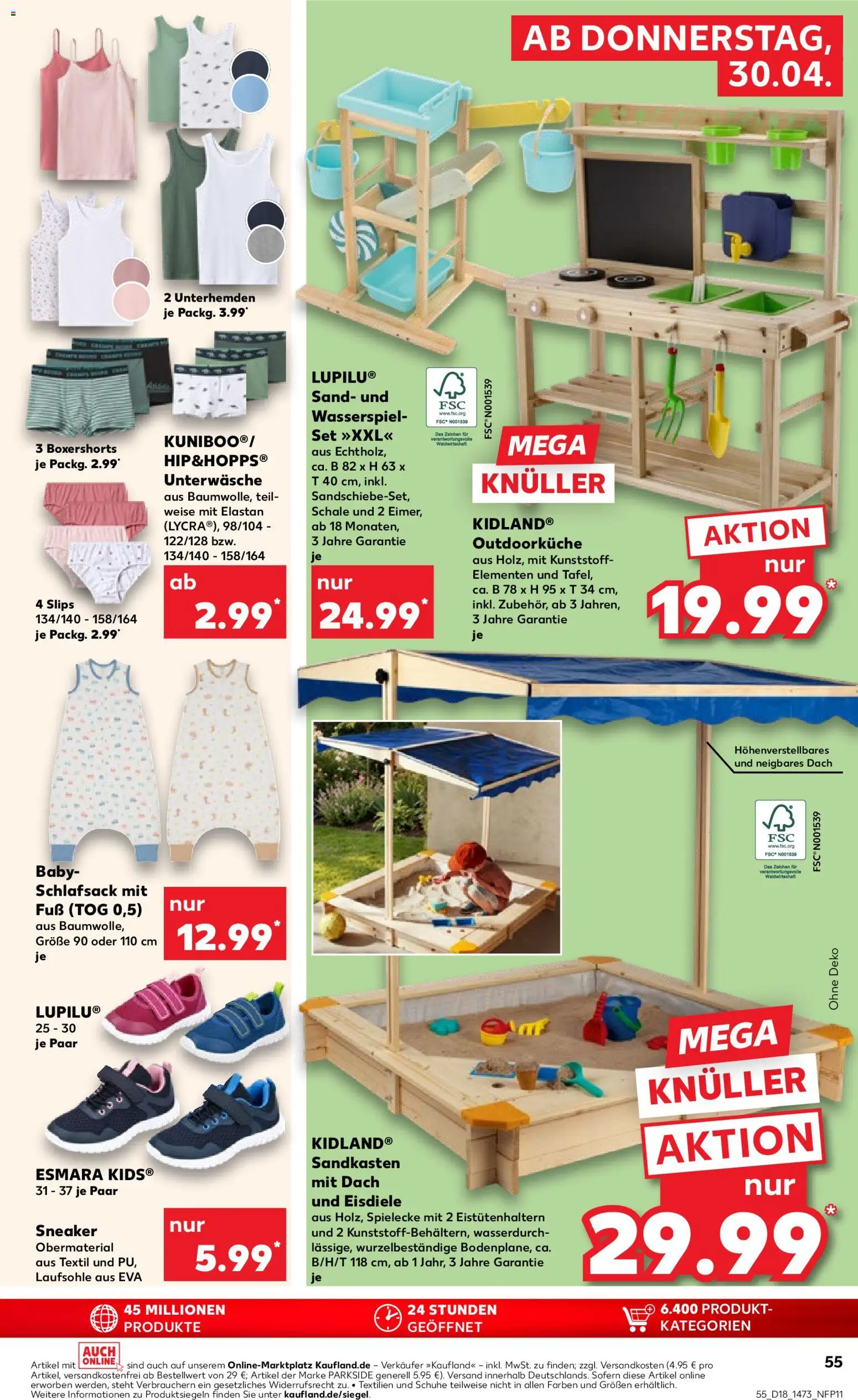 Kaufland Prospekt Frankfurt (Oder)	 – gültig ab 30.04.2026 | Seite: 55 | Produkte: Schlafsack, Unterwäsche