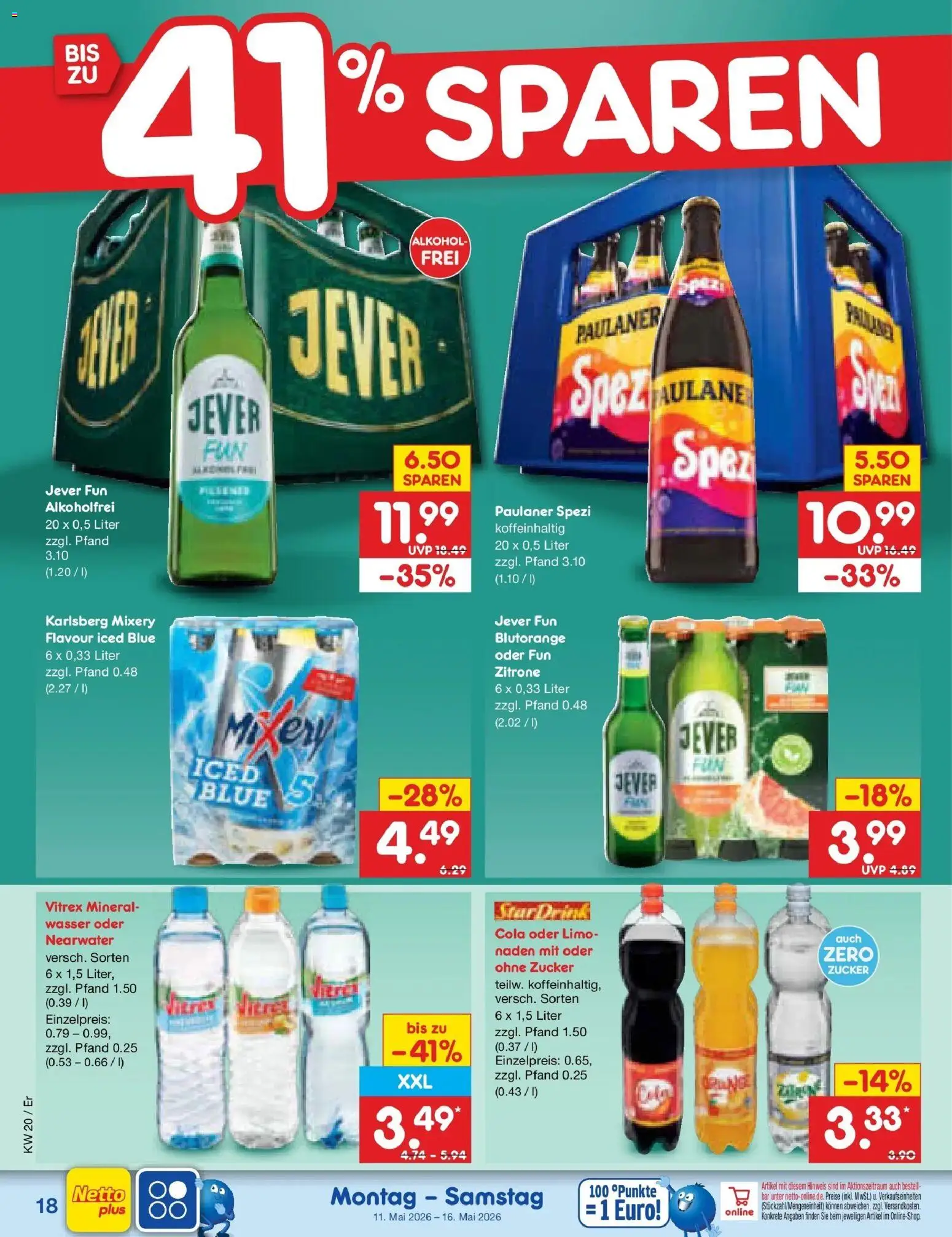 Netto Marken-Discount Prospekt Nordhausen	 – gültig ab 10.05.2026 | Seite: 23 | Produkte: Mixer, Cola, Wasser, Zitrone
