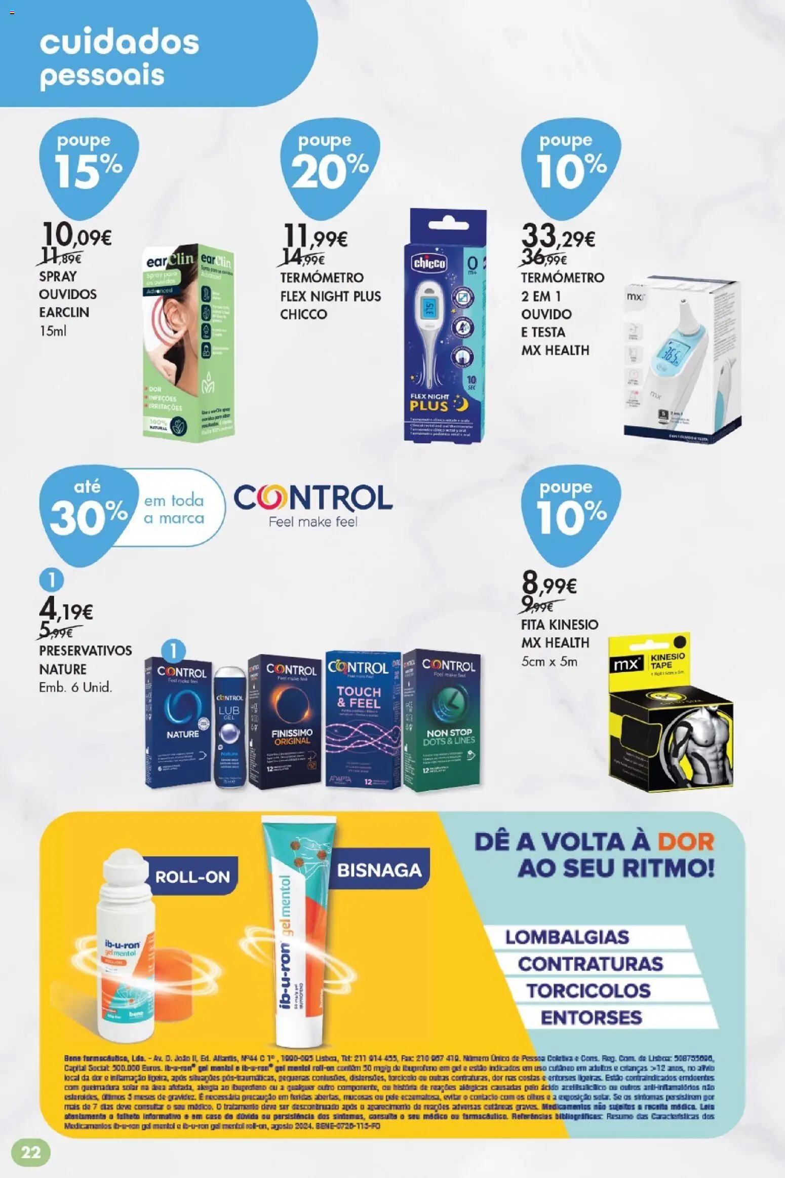 Pingo Doce Bem Estar Regresso à Rotina Lojas │ válido de 25/08/2026 | Página: 22 | Produtos: Termómetro, Preservativos, Pão