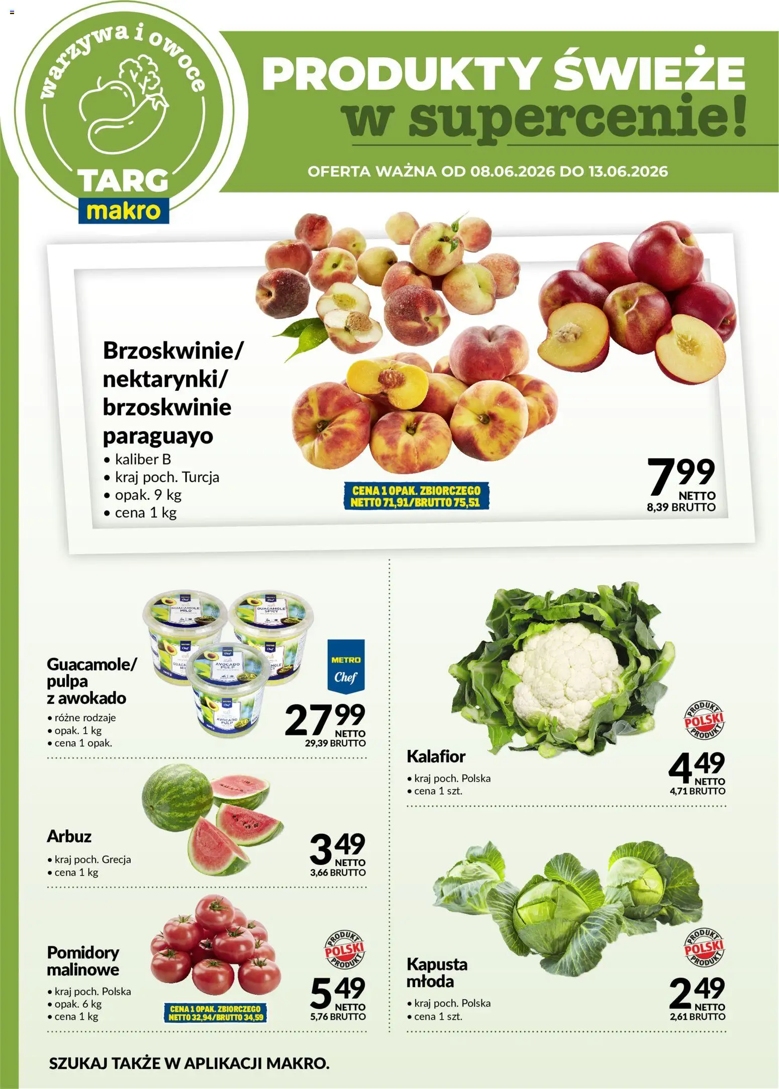 Makro gazetka - Produkty świeże w supercenie od 08.06.2026 | Strona: 5 | Produkty: Arbuz, Pomidory, Awokado, Owoce