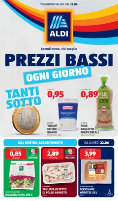 Anteprima del volantino Aldi volantino valido a partire dal 22.06.2026