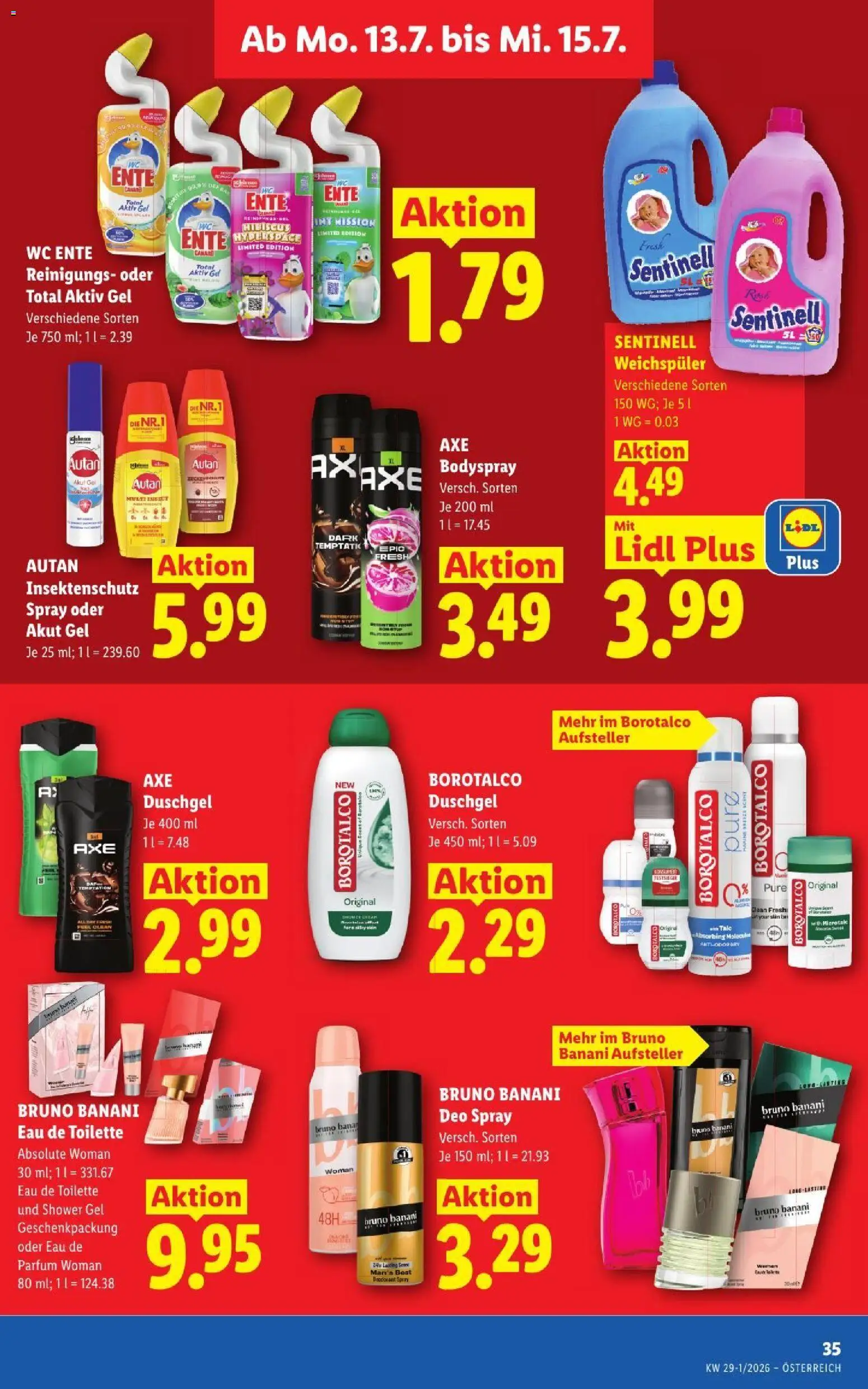 Lidl - Flugblatt gültig ab 09.07.2026 | Seite: 44 | Produkte: Parfüm, Eau de Toilette, Duschgel, Weichspüler