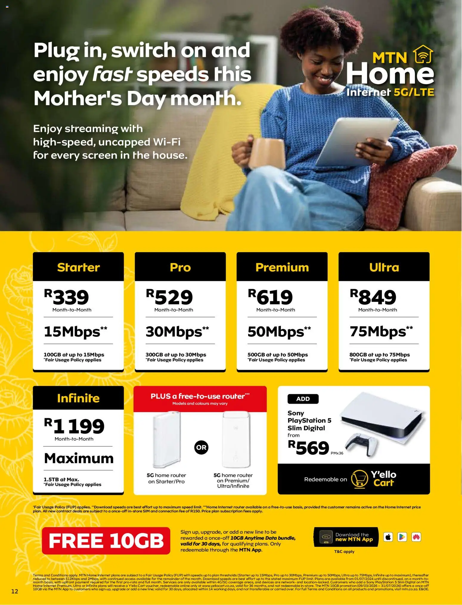 New MTN catalogue – valid from 07.05.2026 | Page: 12 | Products: Data, Sim, Playstation, Switch