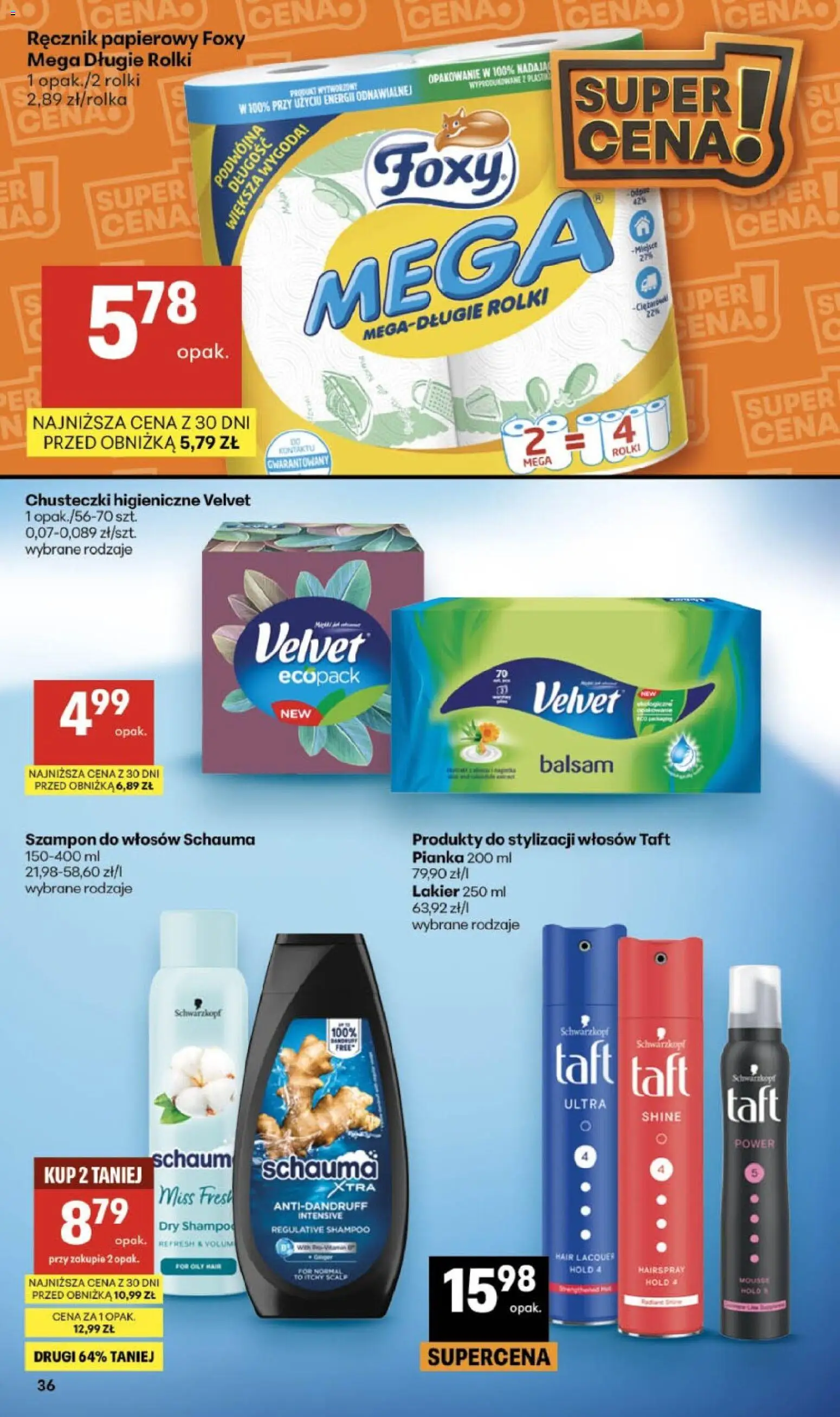 Delikatesy Centrum gazetka od 08.10.2026 | Strona: 36 | Produkty: Rolki, Szampon do włosów, Chusteczki higieniczne, Szampon