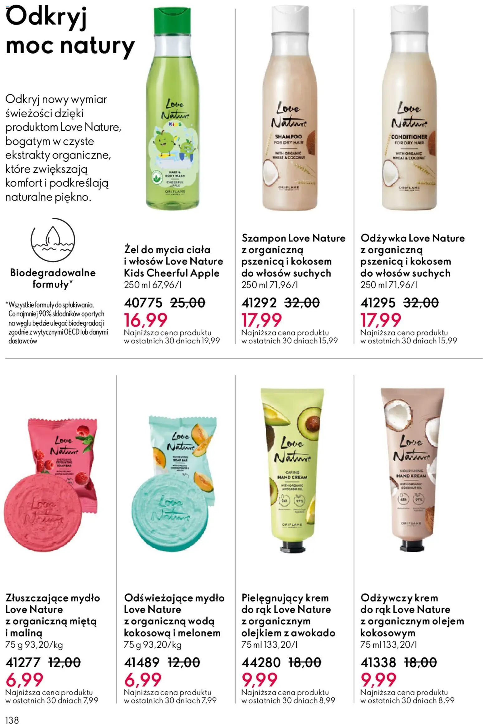 Oriflame Katalog 8 2026 od 27.05.2026 | Strona: 138 | Produkty: Szampon, Mydło, Krem, Woda