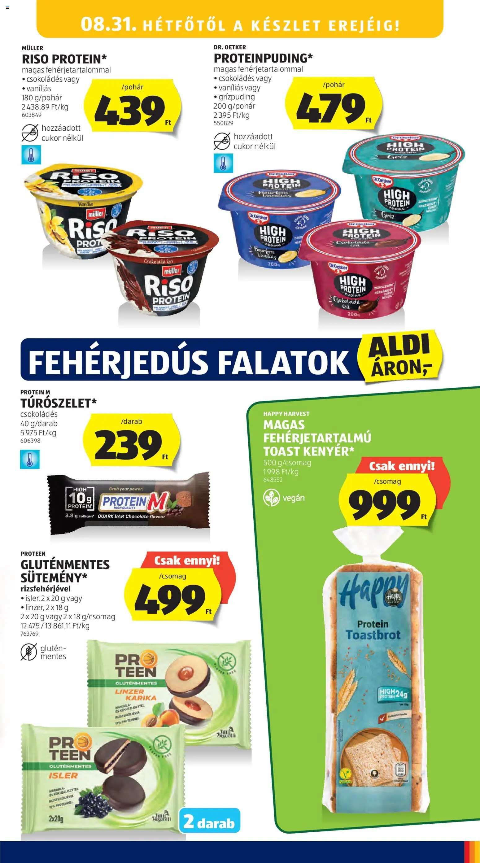 Aldi akciós ujság - amely érvényes a következő dátumtól: 2026.08.27. | Oldal: 23 | Termékek: Happy Harvest, Mandula, Vanília, Linzer