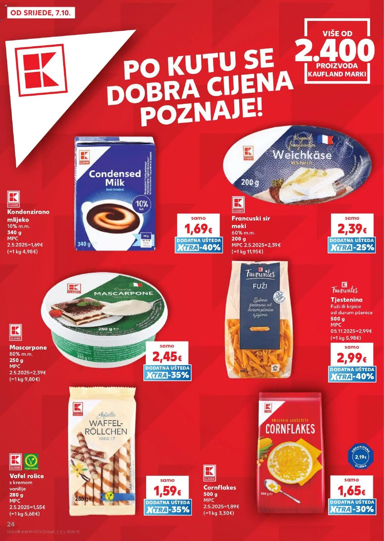 Kaufland katalog | vrijedi od 07.10.2026 | Stranica: 24 | Proizvodi: Mascarpone, Sir, Tjestenina, Pasta