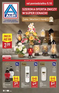 Pogląd oferty "Aldi gazetka - Znicze i stroiki" - ważna od 05.10.2026