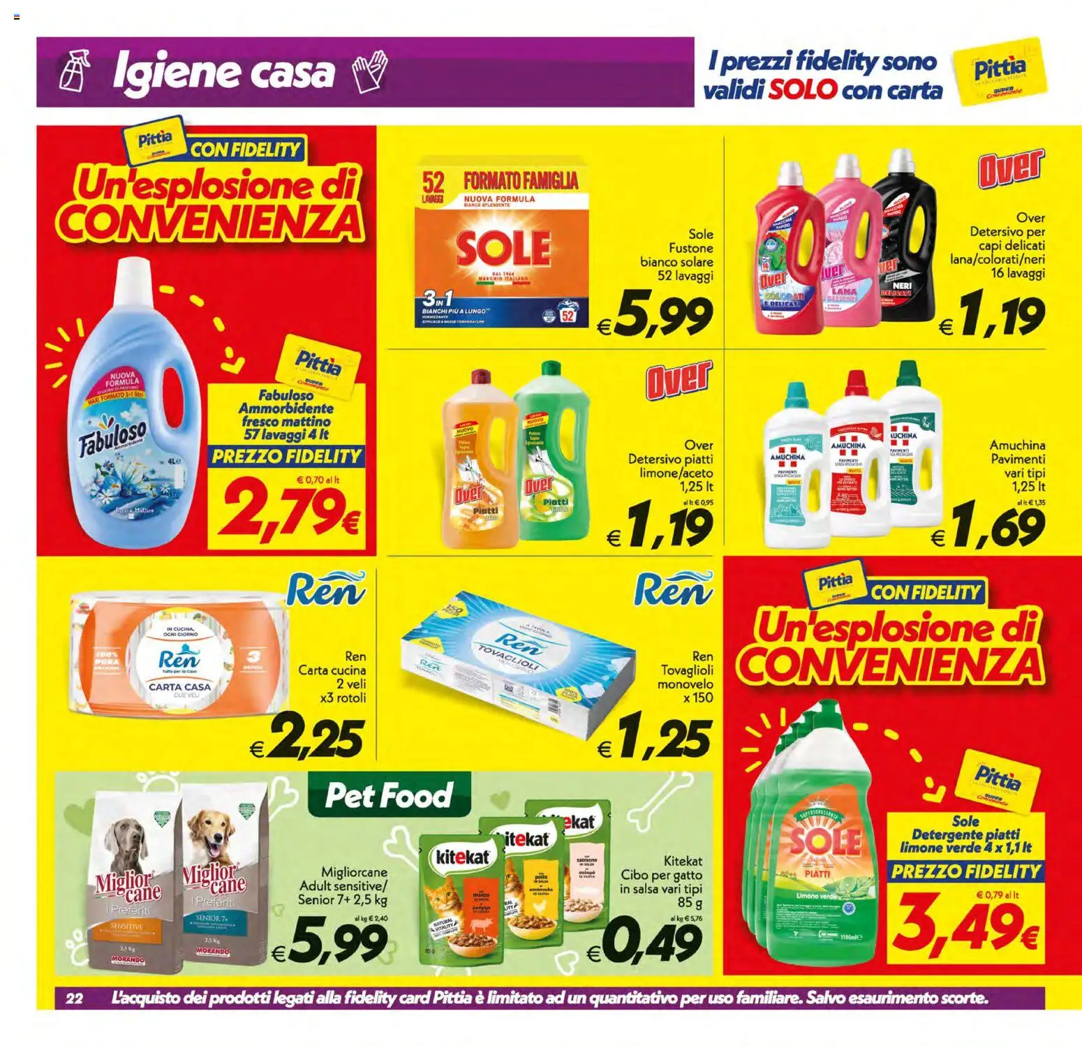 Volantino SuperConveniente del 19/06/2026 | Pagina: 22 | Prodotti: Ammorbidente, Detergente, Salsa, Limone