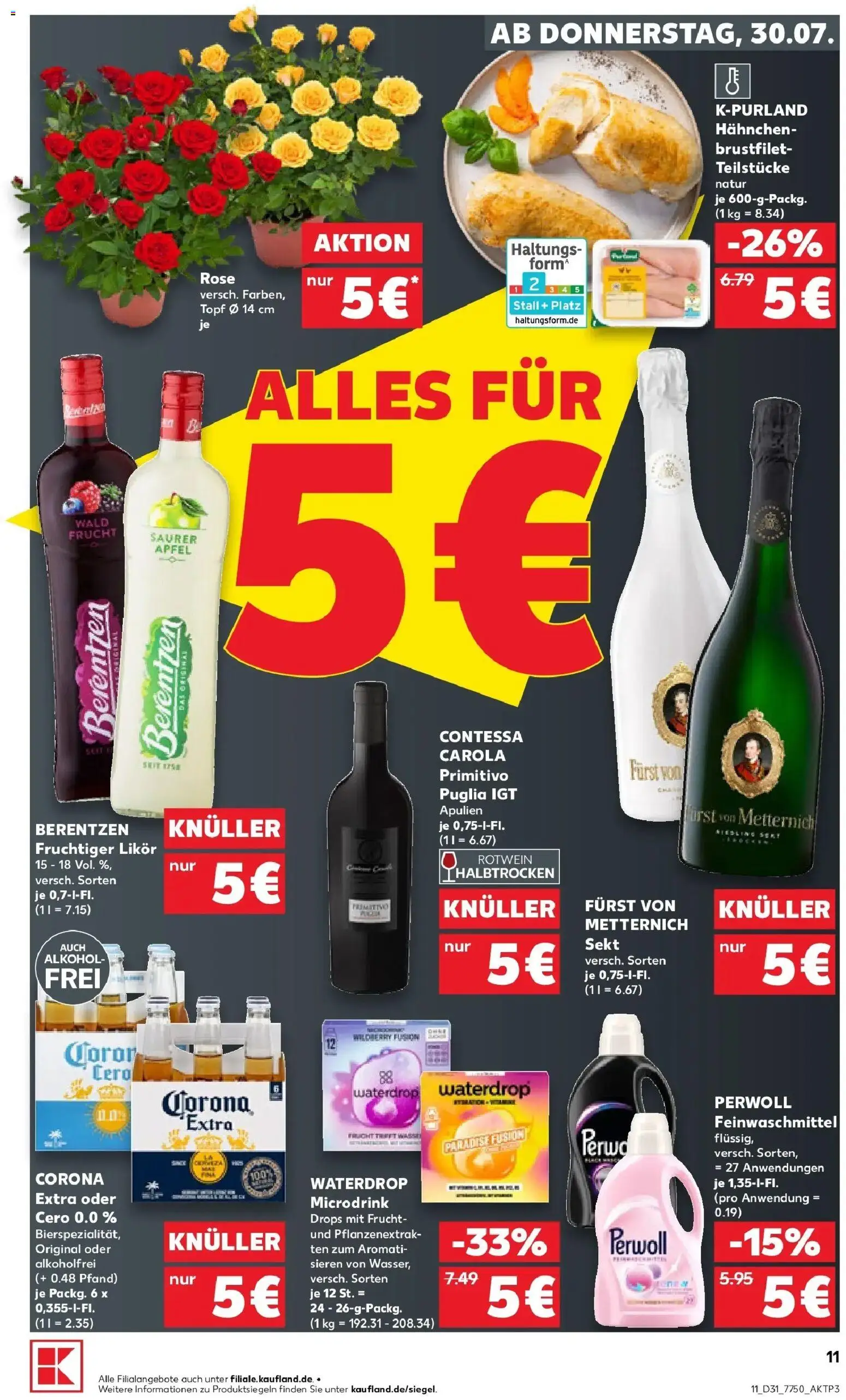 Kaufland Prospekt Weiden In Der Oberpfalz – gültig ab 30.07.2026 | Seite: 11 | Produkte: Rotwein, Sekt, Perwoll, Berentzen