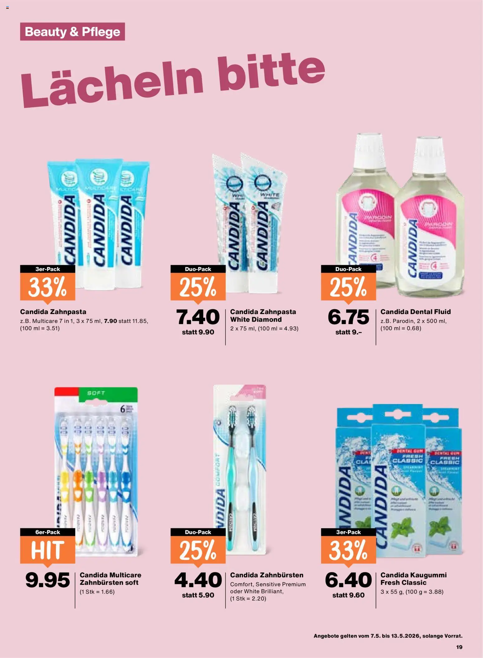 Migros aktionen – gültig ab 07.05.2026 | Seite: 19 | Produkte: Zahnpasta