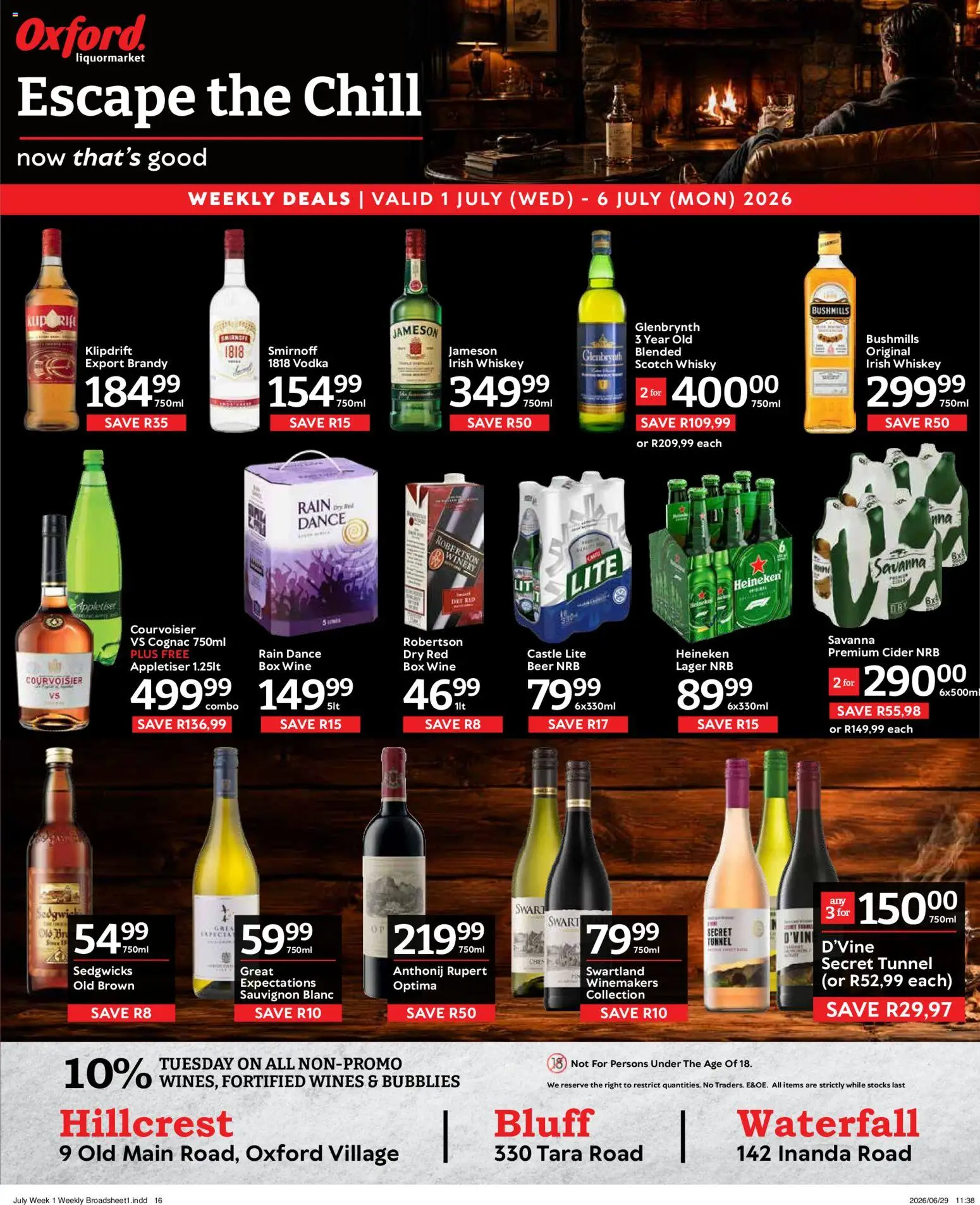 New Oxford Freshmarket catalogue – valid from 01/07/2026 | Page: 16 | Products: Box, Brandy, Cider, Beer