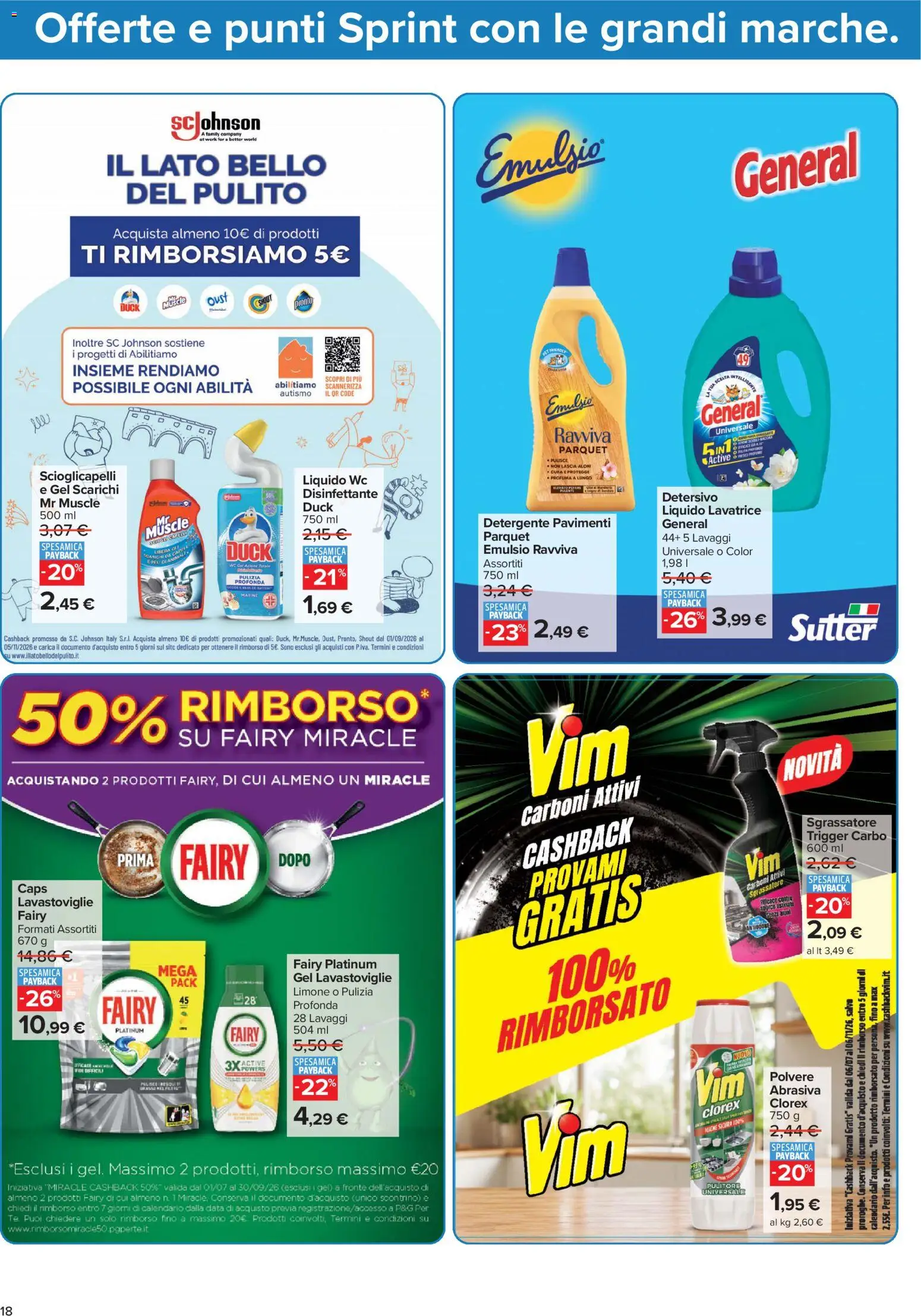 Volantino Carrefour del 15/09/2026 | Pagina: 18 | Prodotti: Sgrassatore, Limone, Lavatrice, Lavastoviglie