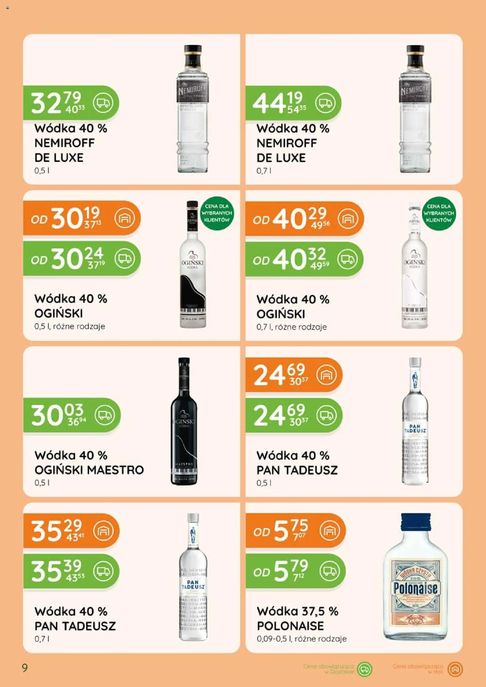 Eurocash gazetka - Katalog Alkoholowy od 01.09.2026 | Strona: 9 | Produkty: Ogiński, Nemiroff, Wódka