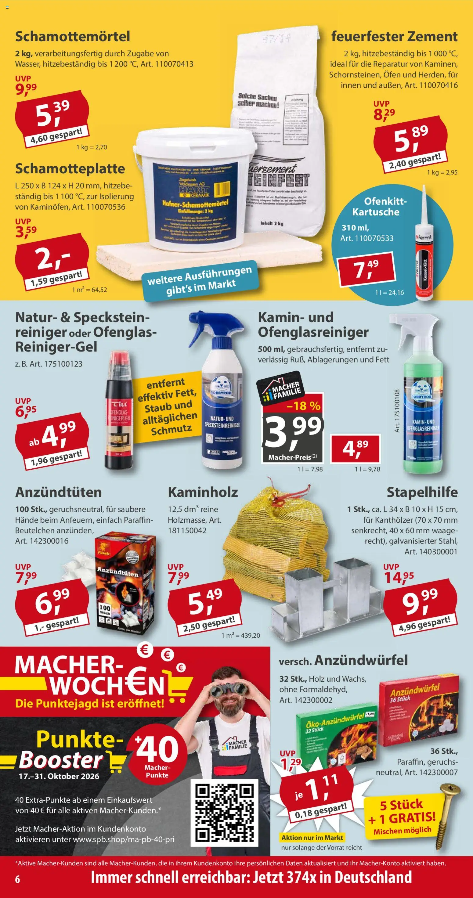 Sonderpreis Baumarkt Prospekt – gültig ab 17.10.2026 | Seite: 6 | Produkte: Ofen, Kamin