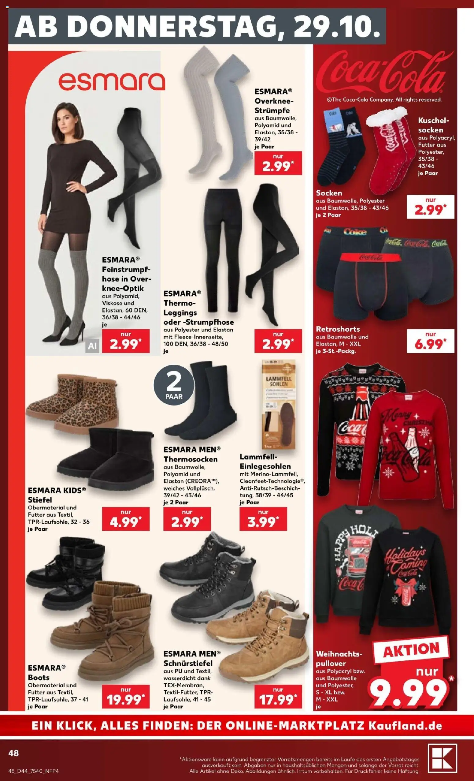 Kaufland Prospekt Berlin – gültig ab 25.10.2026 | Seite: 48 | Produkte: Pullover, Hose, Socken, Leggings