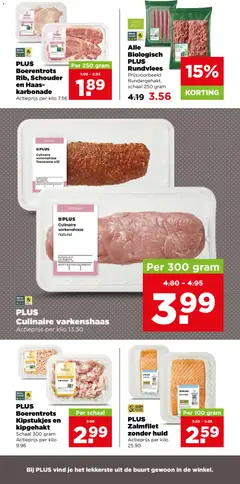 PLUS BoereNtrots Rib, Schouder en Haas-karnobade, Actieprijs per kilo 7.56 - Voorbeeld van een folder van Plus, geldig van 28-10-2026 | Pagina: 12