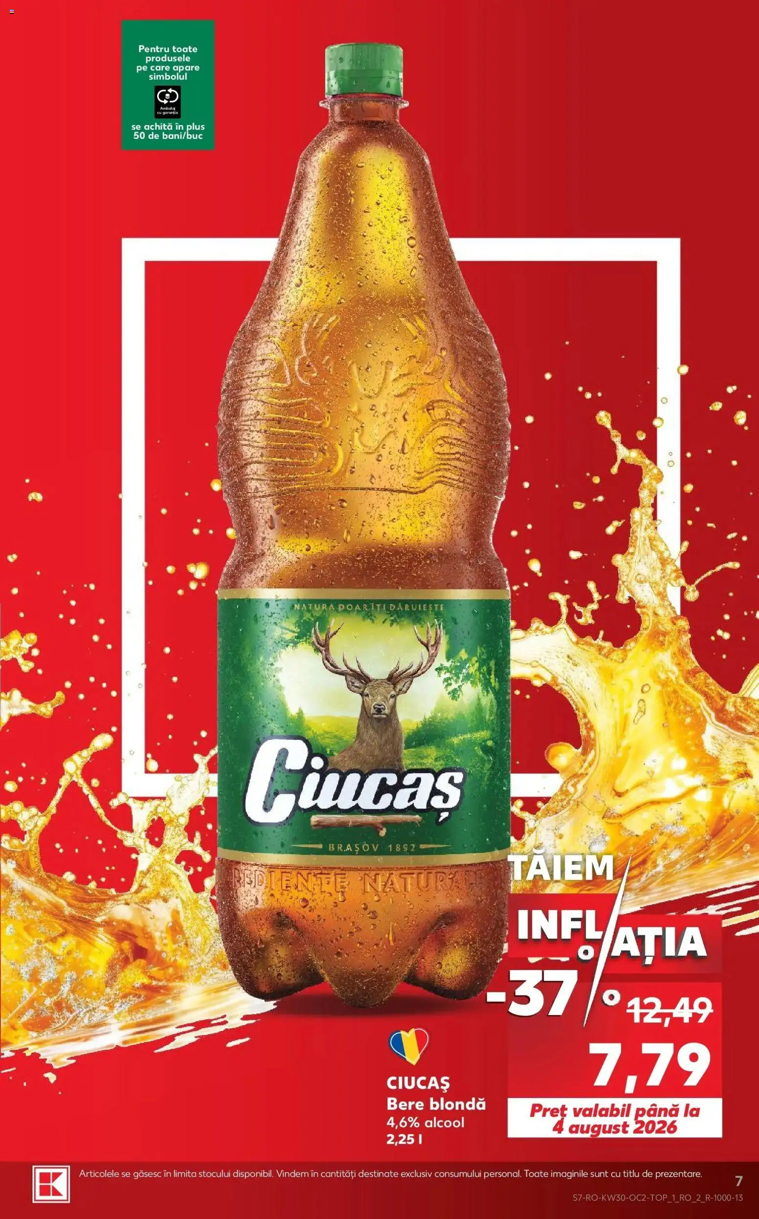 Noul catalog Kaufland – valabil de la 22.07.2026 | Pagină: 7 | Produse: Bere, Plus