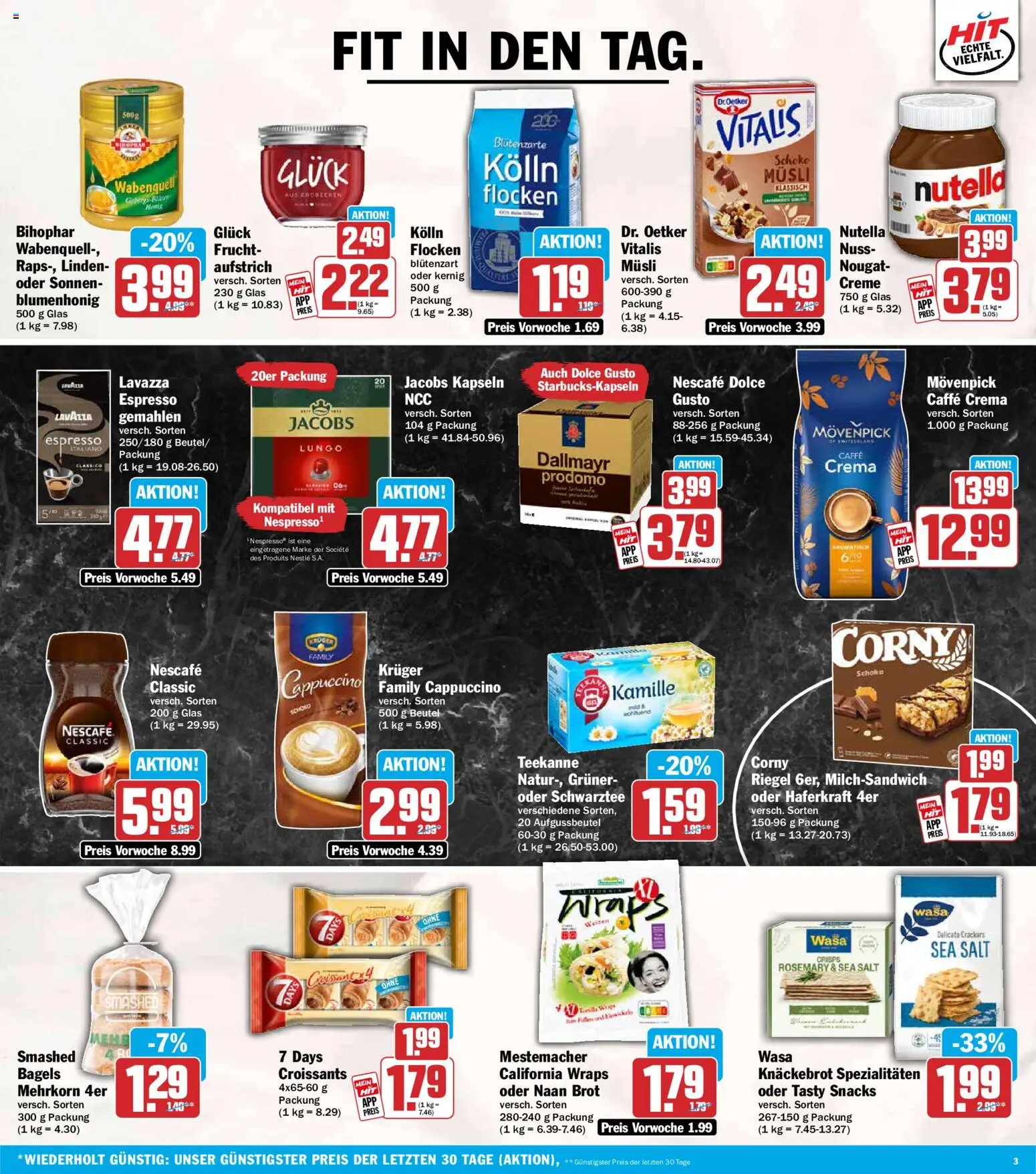 HIT Prospekt – gültig ab 07.09.2026 | Seite: 3 | Produkte: Lavazza, Spezialitäten, Croissant, Nutella