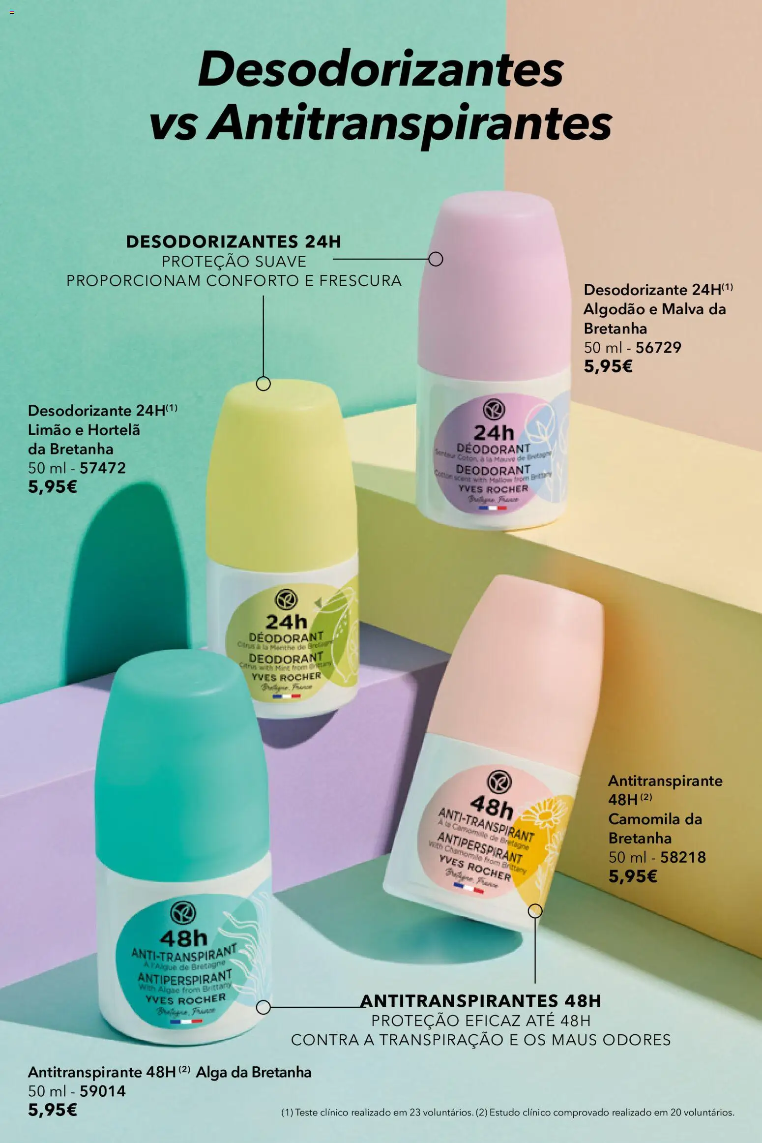 Yves Rocher Catálogo 12 │ válido de 24/09/2026 | Página: 64 | Produtos: Algodão, Hortelã, Desodorizante, Antitranspirante