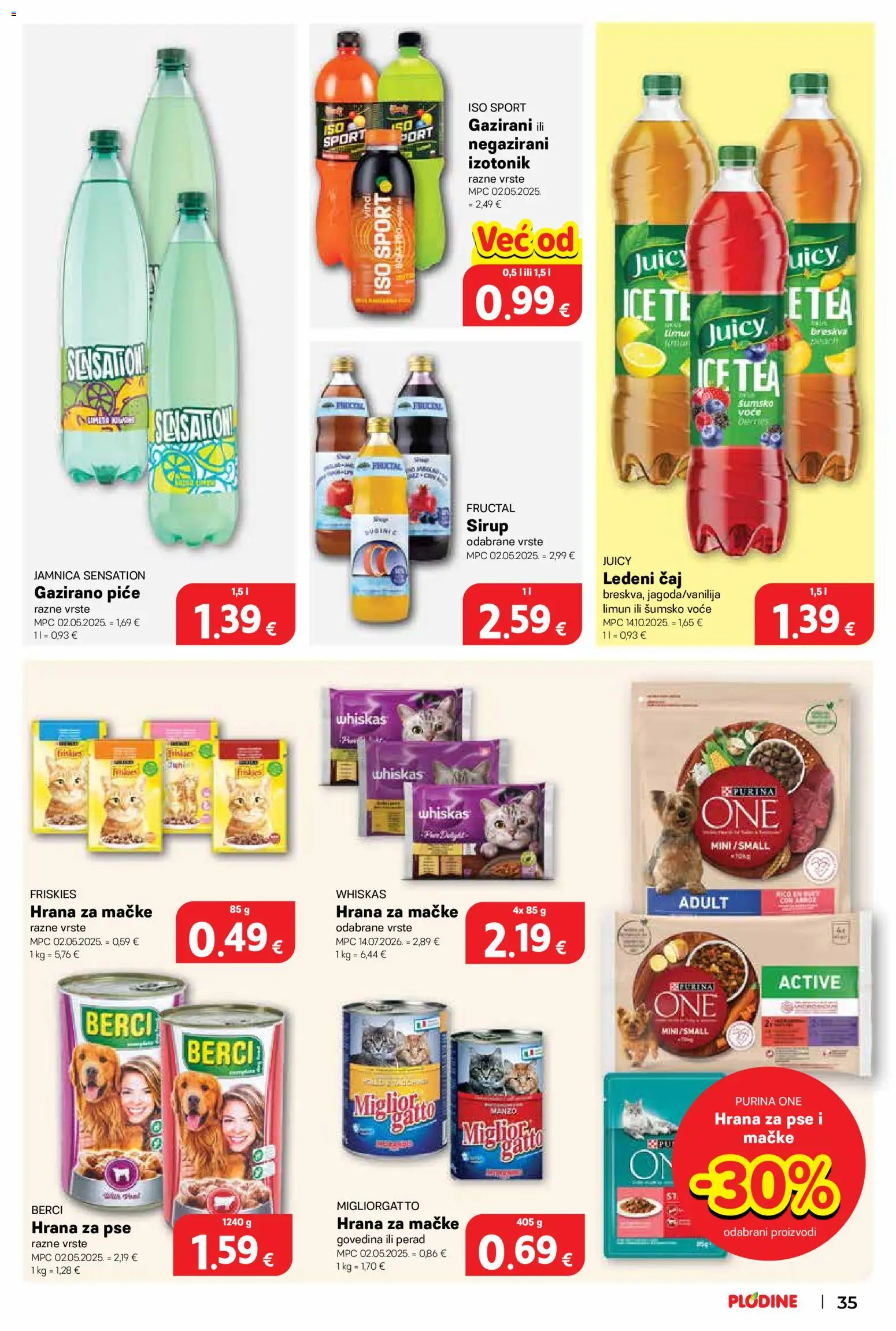 Plodine katalog | vrijedi od 19.08.2026 | Stranica: 35 | Proizvodi: Šumsko voće, Hrana za pse, Govedina, Breskva