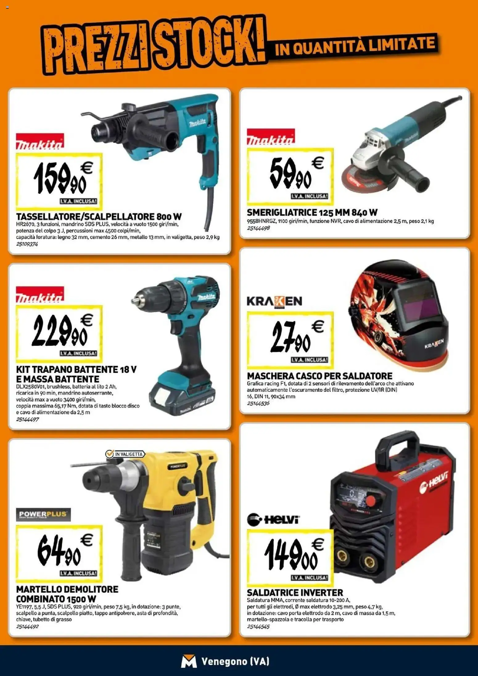 Nuovo TECNOMAT - Straordinari prezzi stock! dal 24/09/2026 > offerte anteprima 🛍️ | Pagina: 18 | Prodotti: Trapano, Saldatrice, Smerigliatrice, Cemento