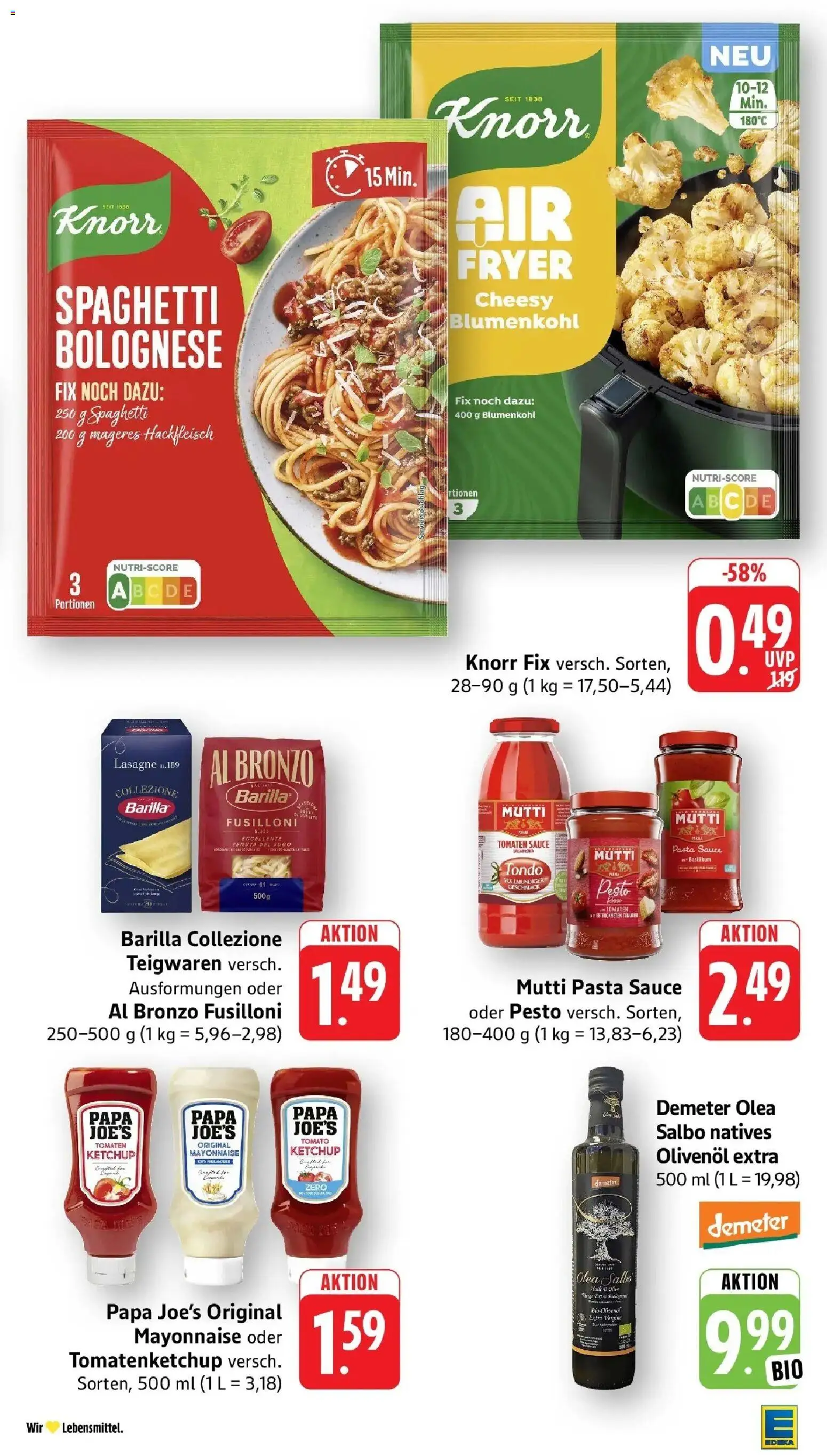 Edeka Prospekt Calw (ab 03.08.2026) » Angebote Online | Seite: 21 | Produkte: Barilla, Spaghetti, Mayonnaise, Blumenkohl