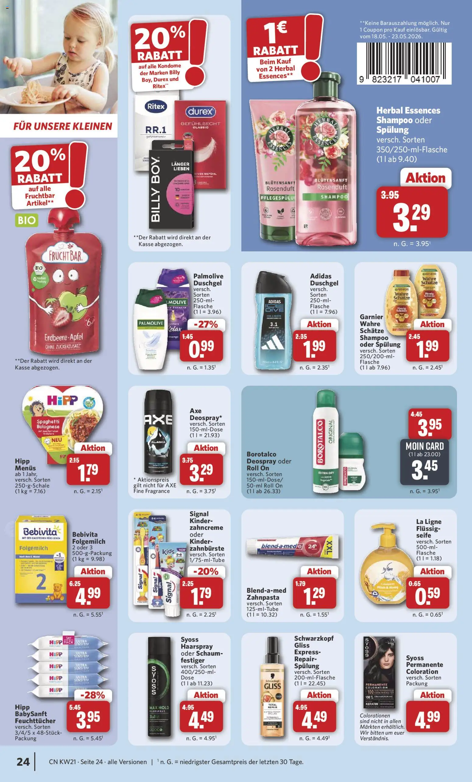 Combi Prospekt 	 – gültig ab 18.05.2026 | Seite: 24 | Produkte: Milch, Äpfel, Haarspray, Deospray