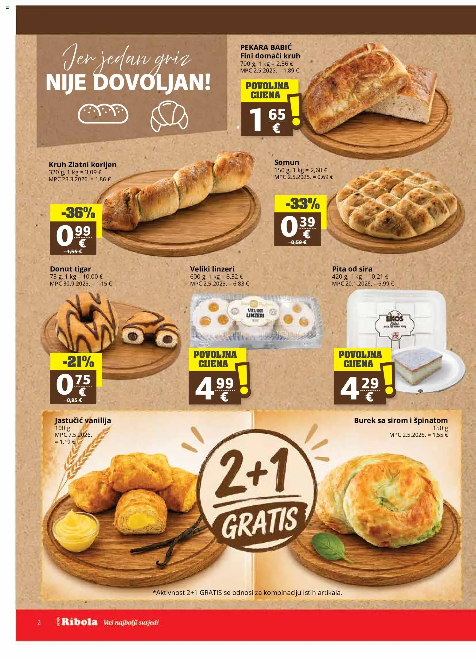 Ribola katalog | vrijedi od 17.06.2026 | Stranica: 2 | Proizvodi: Somun, Kruh, Pita, Burek