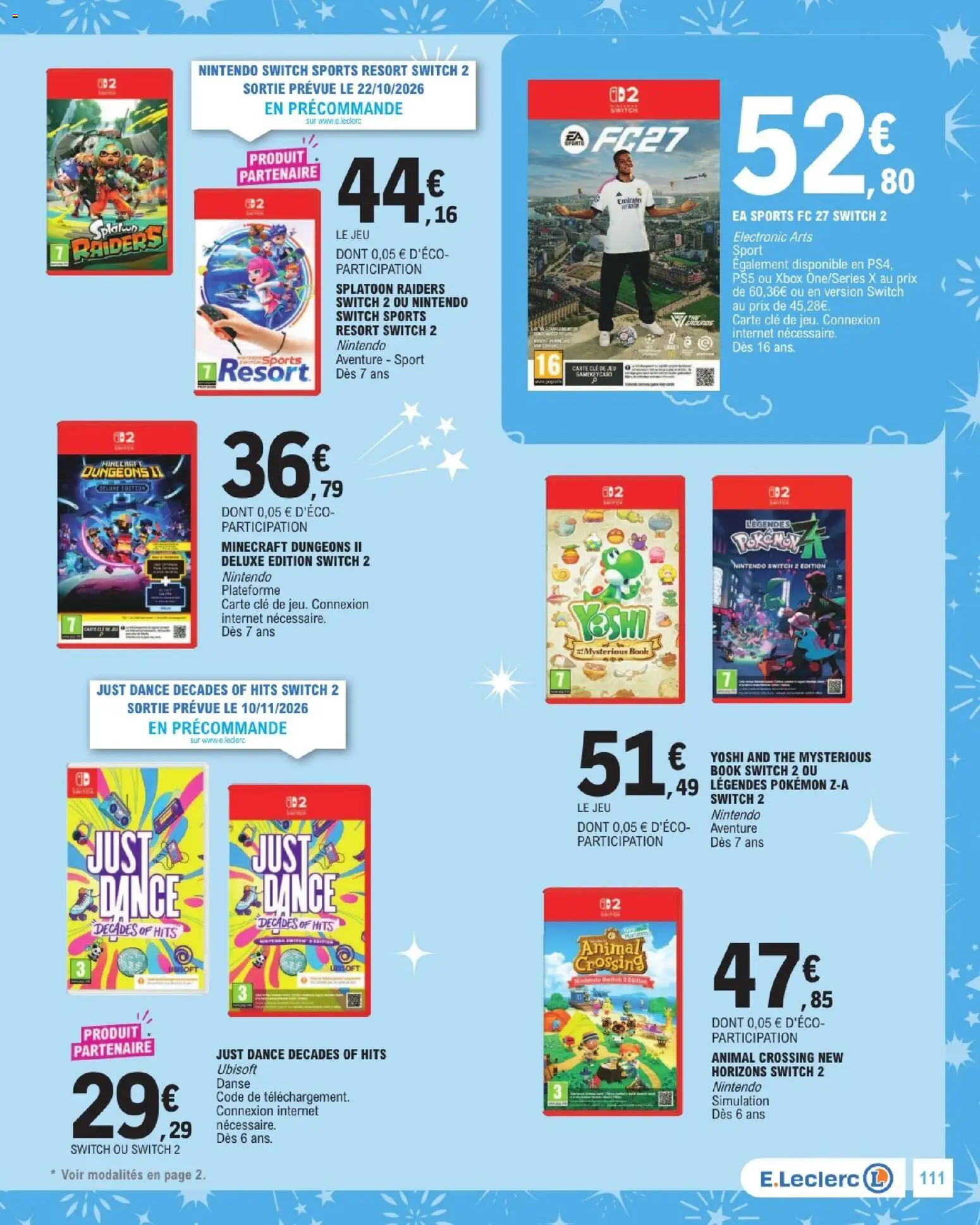 {H1} | Page: 111 | Produits: Xbox, Clé, Nintendo Switch, Thé