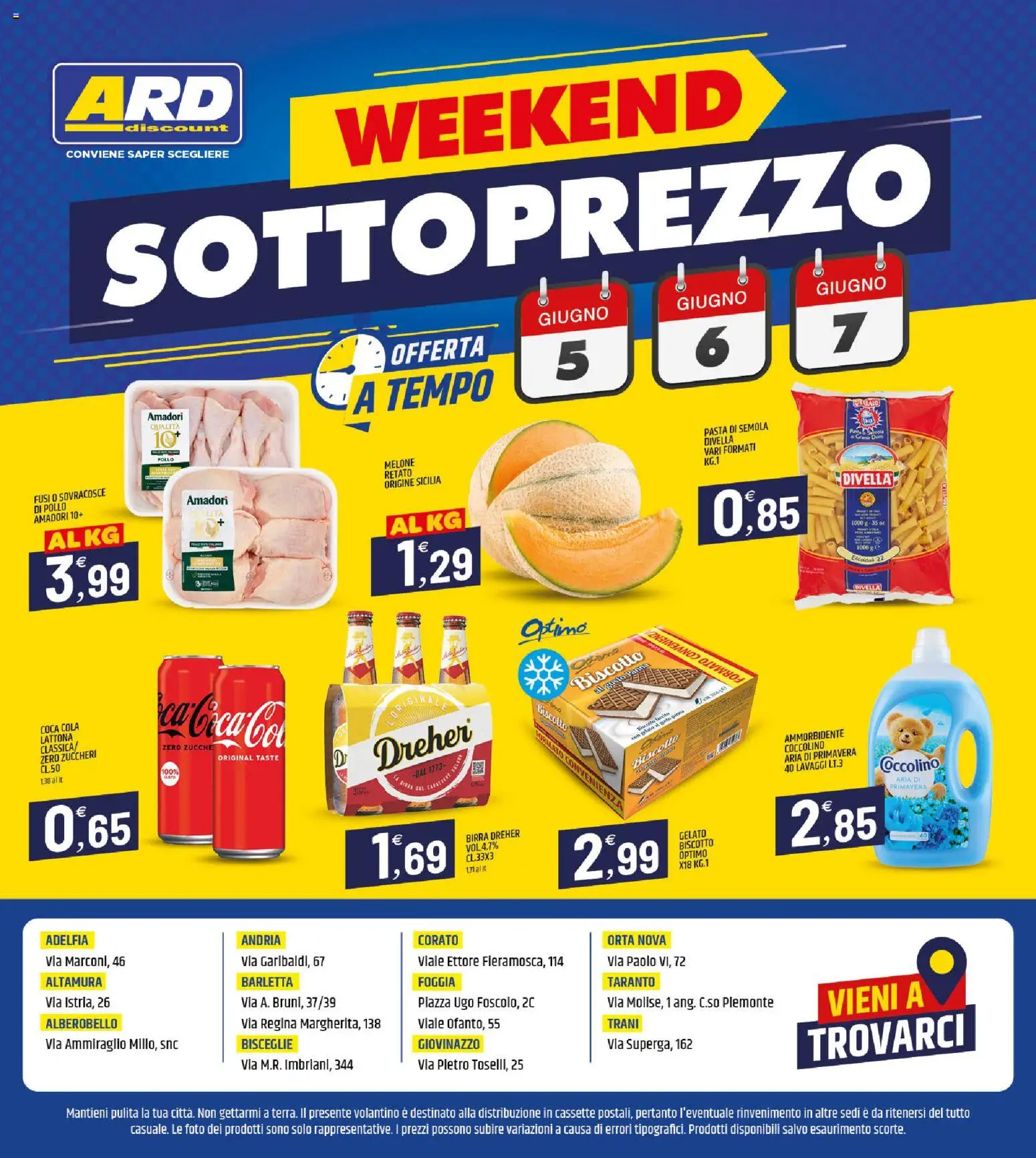 Volantino ARD Discount del 28.05.2026 | Pagina: 20 | Prodotti: Birra, Panna, Melone, Coca Cola
