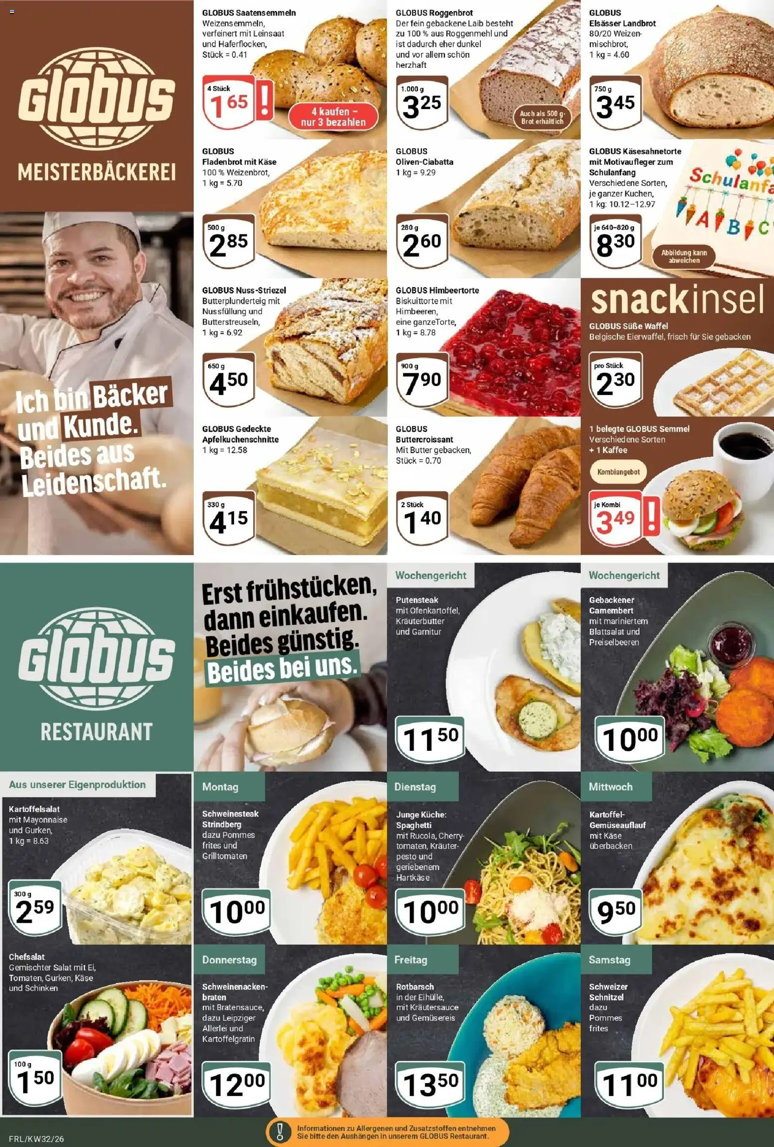 Globus Prospekt Freilassing (ab 03.08.2026) » Angebote online | Seite: 5 | Produkte: Butter, Kaffee, Camembert, Salat