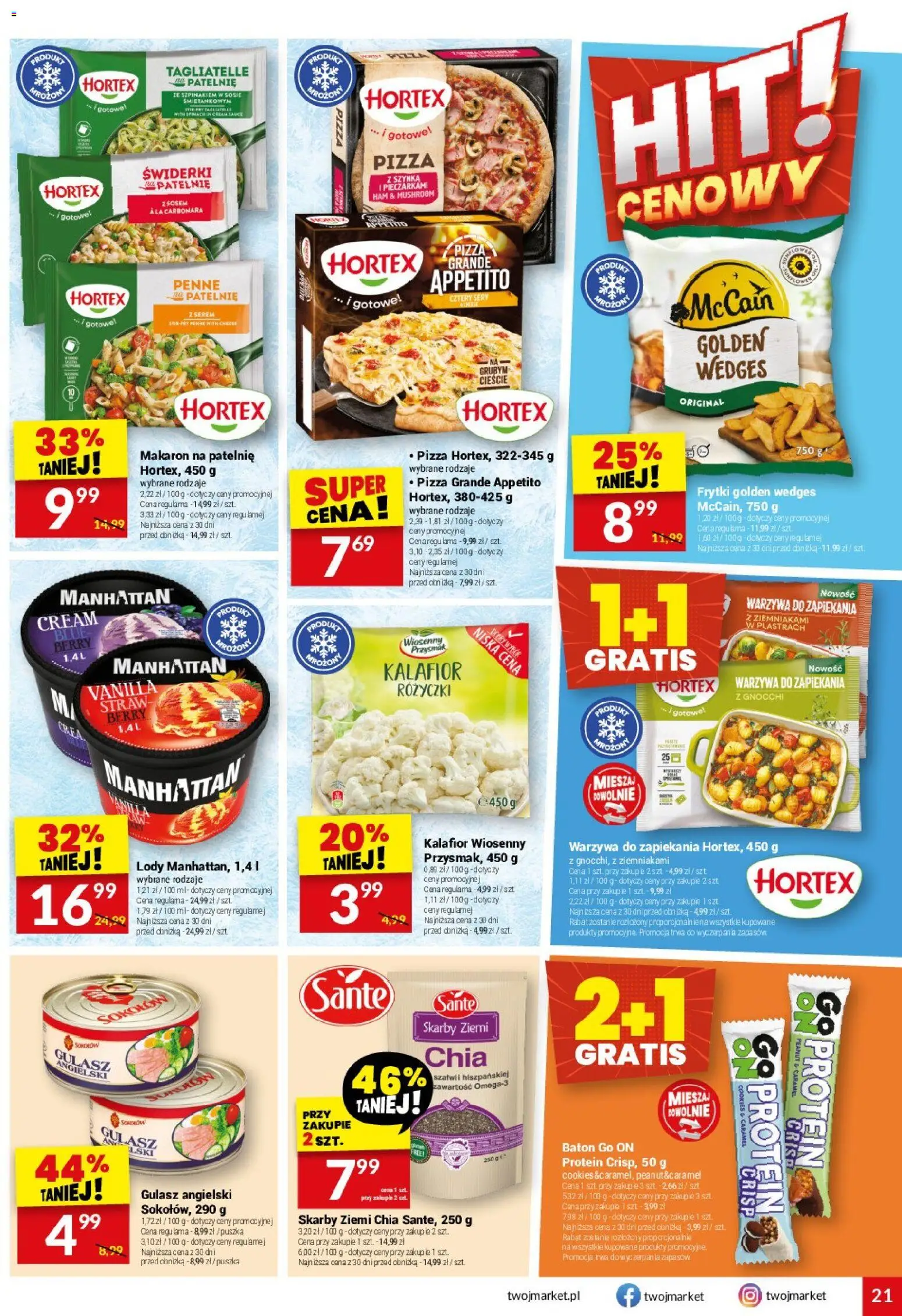 Twój Market Gazetka od 25.02.2026 | Strona: 21 | Produkty: Carbonara, Patelnie, Pizza, Warzywa