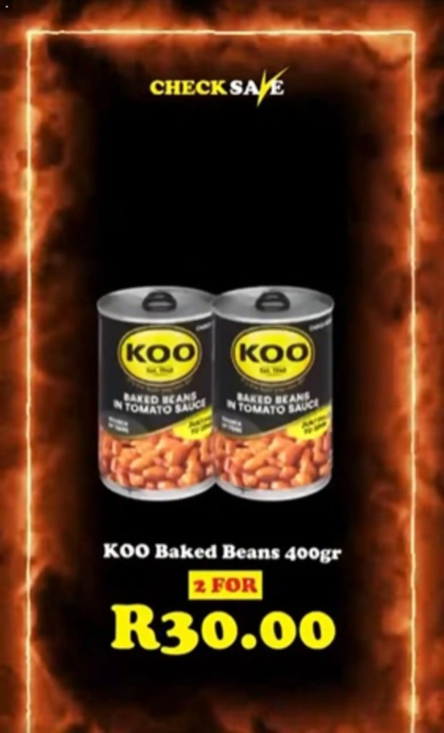 New Check Save catalogue – valid from 04.06.2026 | Page: 8 | Products: Beans, Baked beans, Tomato sauce, Sauce