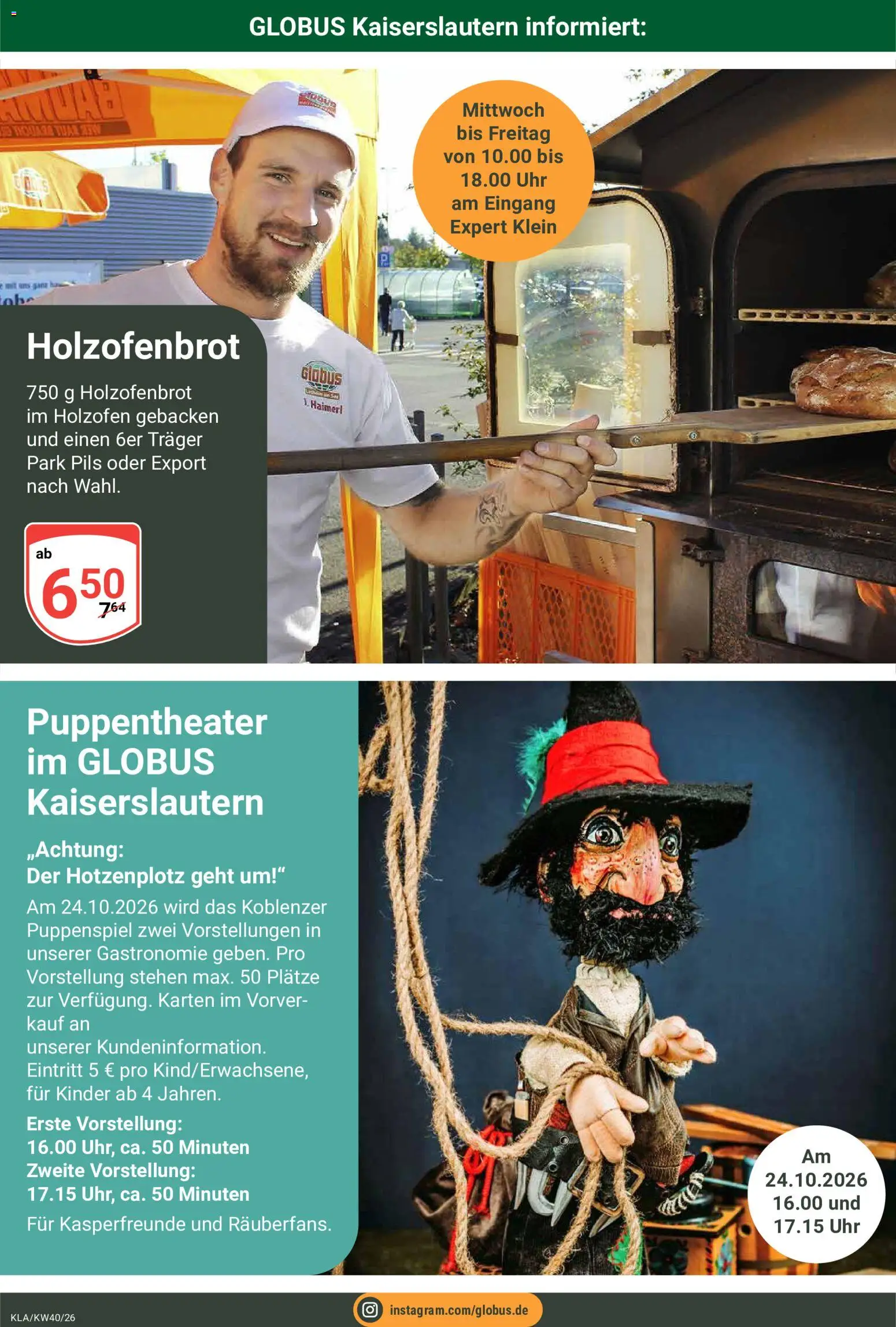 Globus Prospekt Kaiserslautern – gültig ab 28.09.2026 | Seite: 25 | Produkte: Pils, Uhr