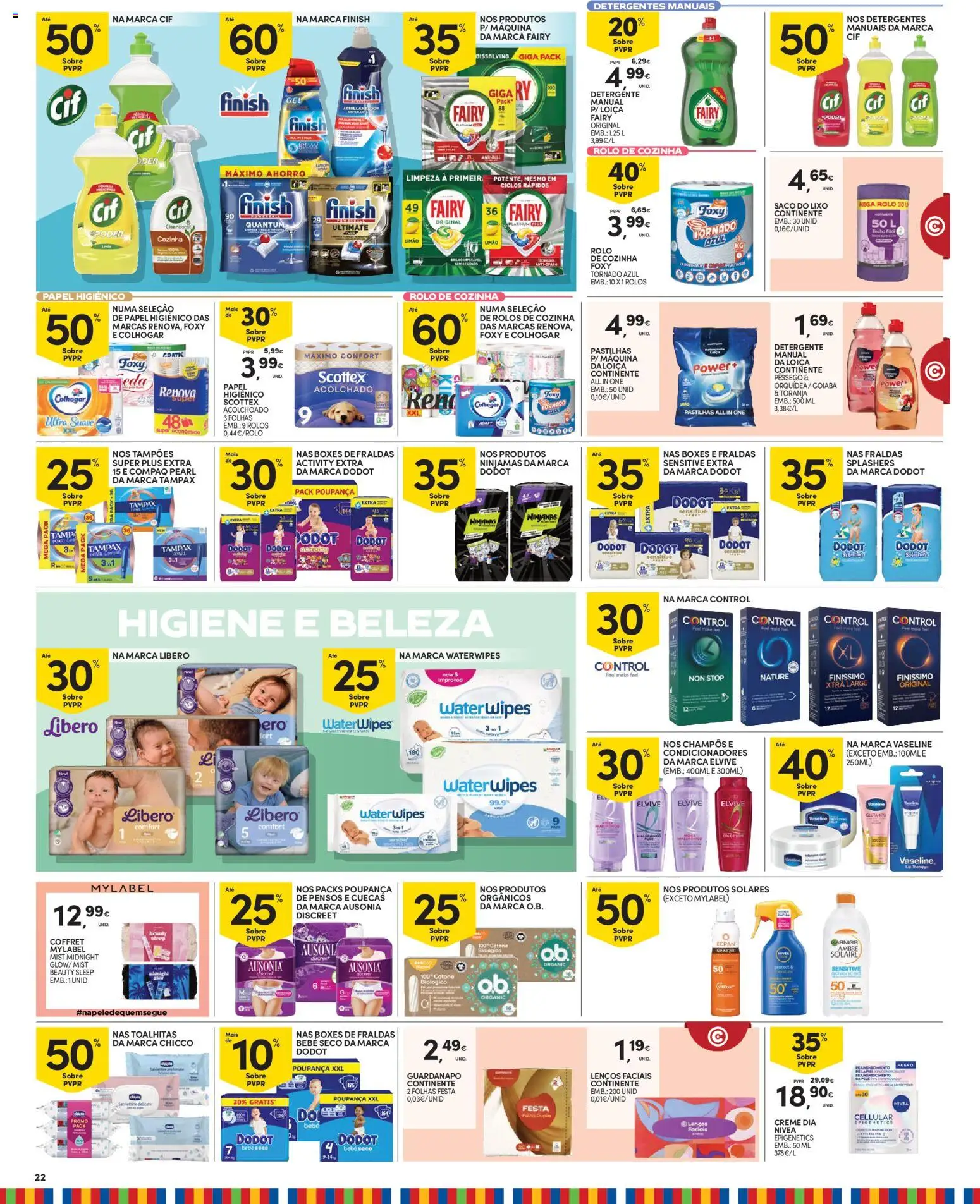 Continente Madeira │ válido de 01/09/2026 | Página: 22 | Produtos: Fraldas, Saco, Detergente, Creme