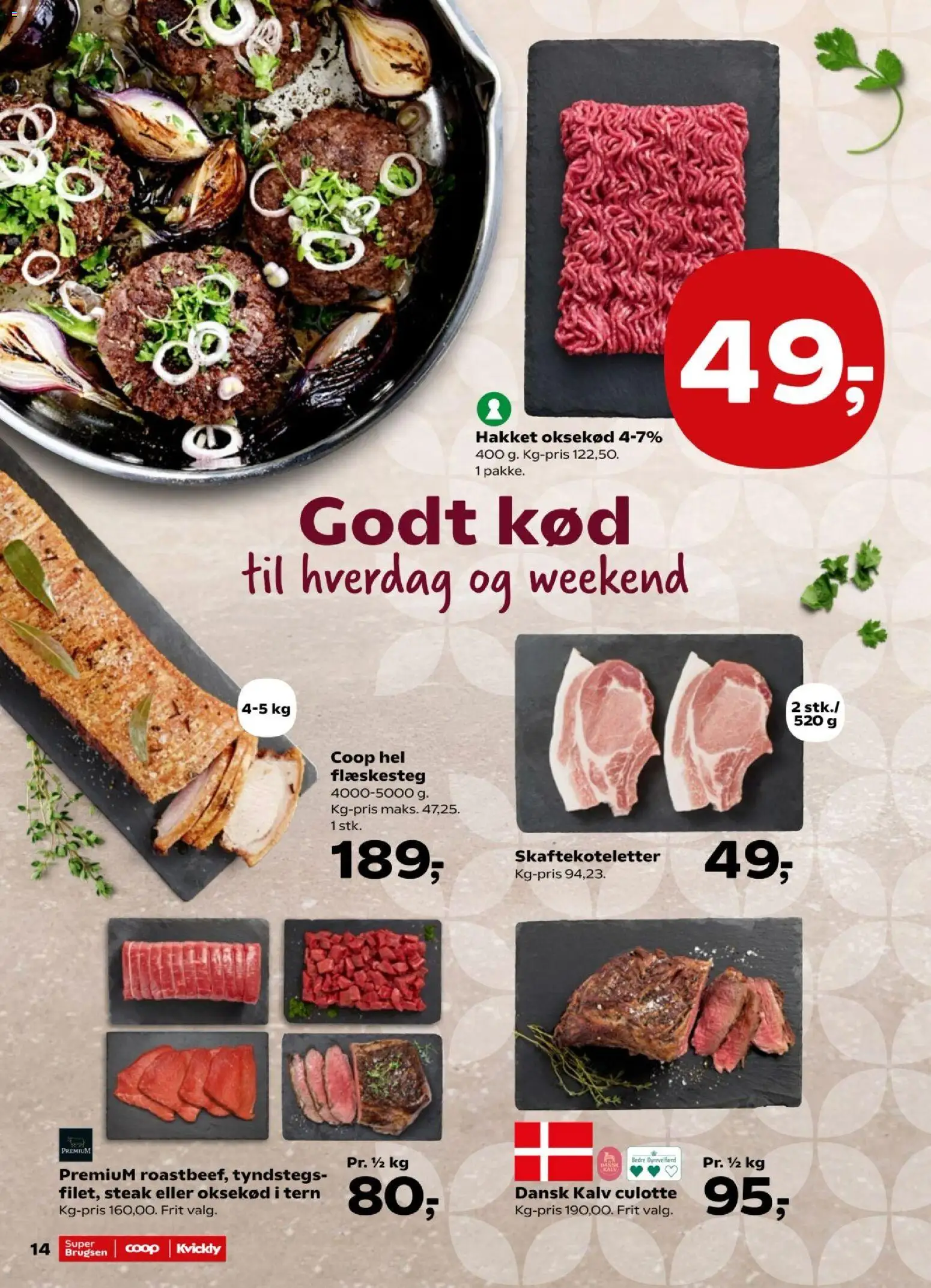 Kvickly tilbudsavis – gyldig fra 11/09/2026 | Side: 16 | Produkter: Oksekød, Flæskesteg