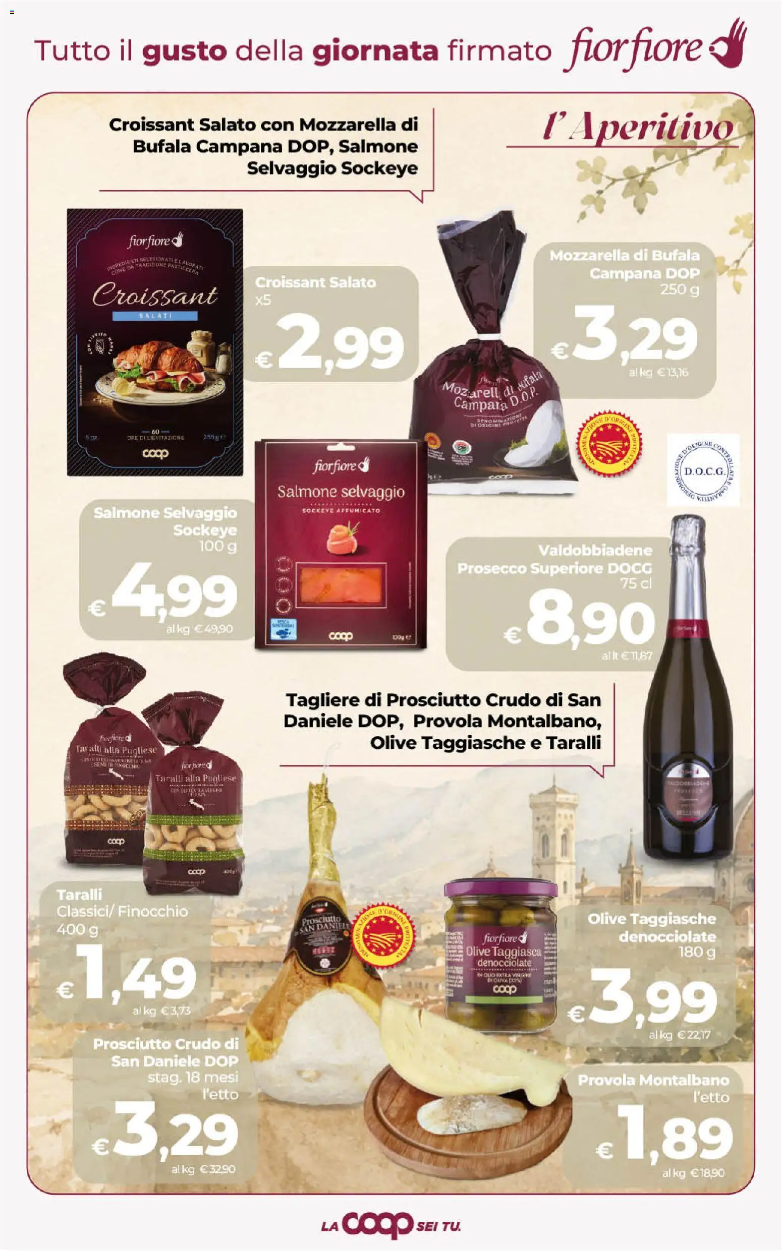 Volantino Ipercoop del 01/09/2026 | Pagina: 10 | Prodotti: Prosciutto Crudo, Salmone, Mozzarella, Croissant