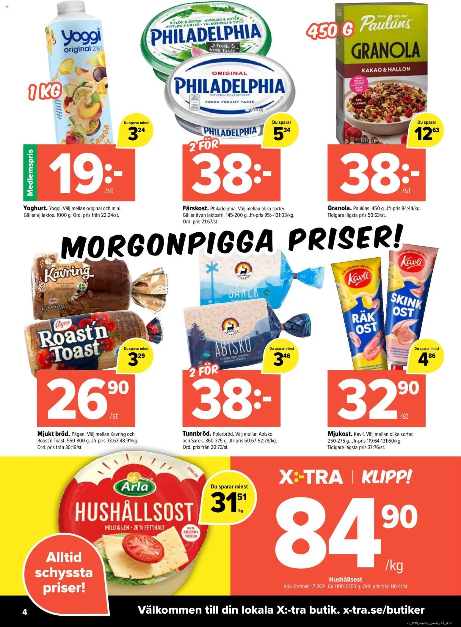 Coop Daglivs reklamblad aktuell från 15.06.2026 | Sida: 4 | Produkter: Galler, Vitlök, Granola, Yoggi