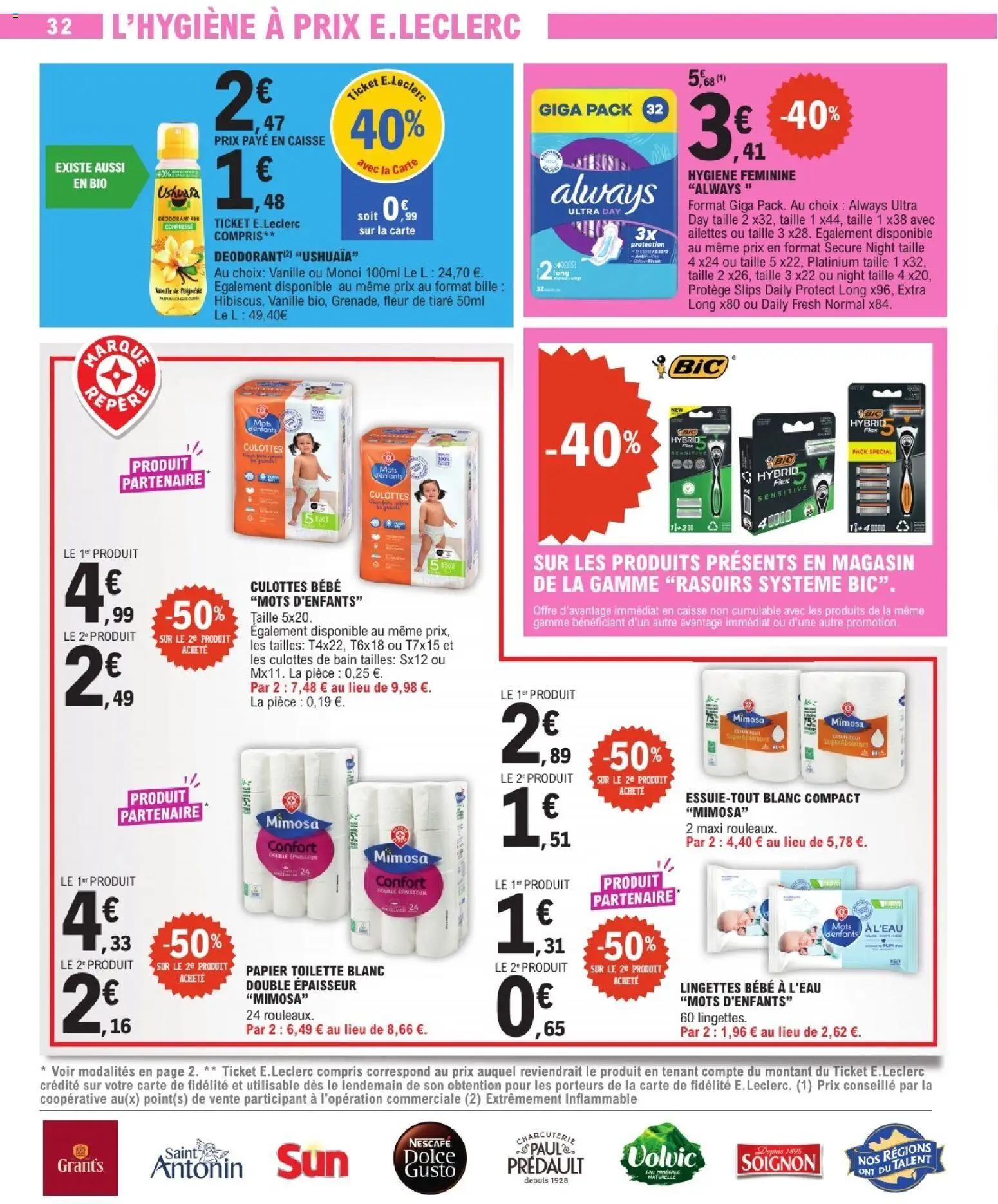 {H1} | Page: 32 | Produits: Charcuterie, Douille, Dolce Gusto, Déodorant