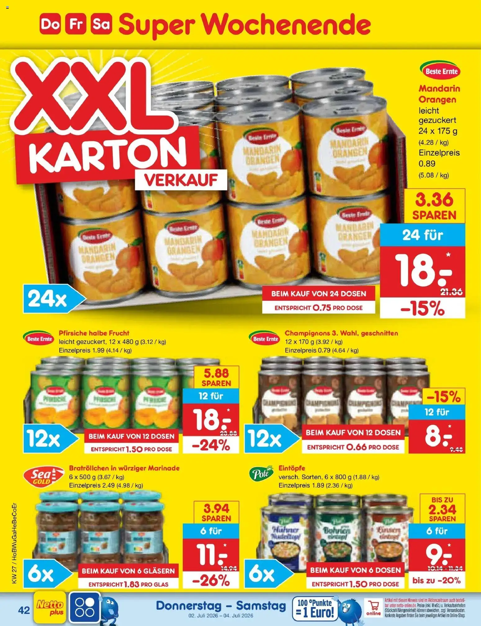 Netto Marken-Discount Prospekt Bremen-Lesum – gültig ab 28.06.2026 | Seite: 62 | Produkte: Orangen, Champignons