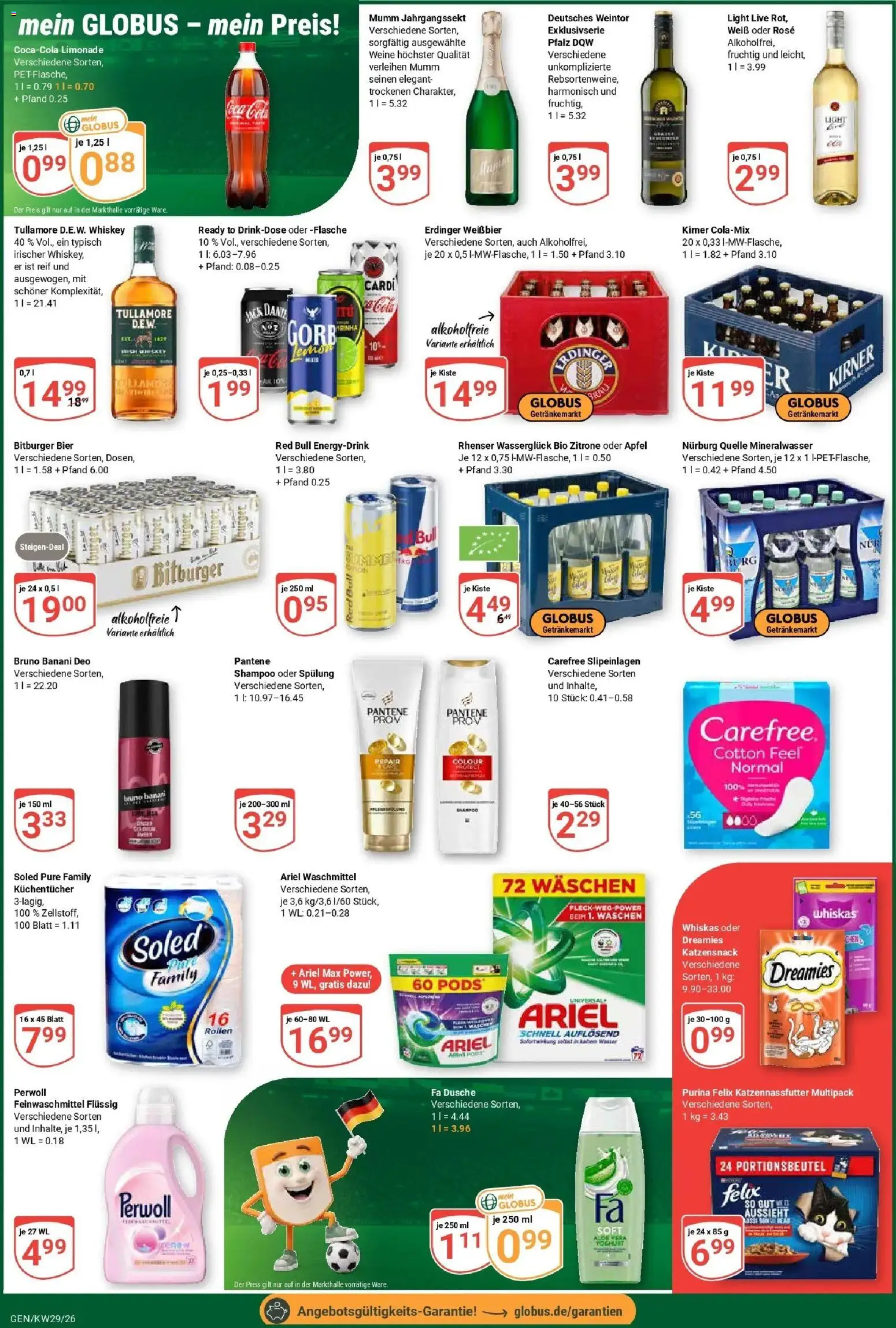 Globus Prospekt Gensingen – gültig ab 13.07.2026 | Seite: 5 | Produkte: Bitburger, Ariel, Perwoll, Shampoo
