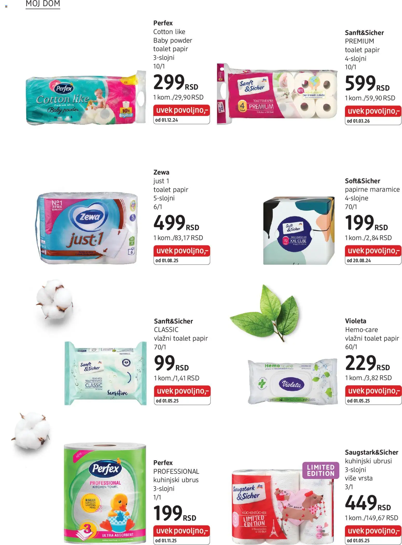 DM Drogerie katalog - važi od 01.04.2026 | Strana: 38 | Proizvode: Toalet papir, Ubrus