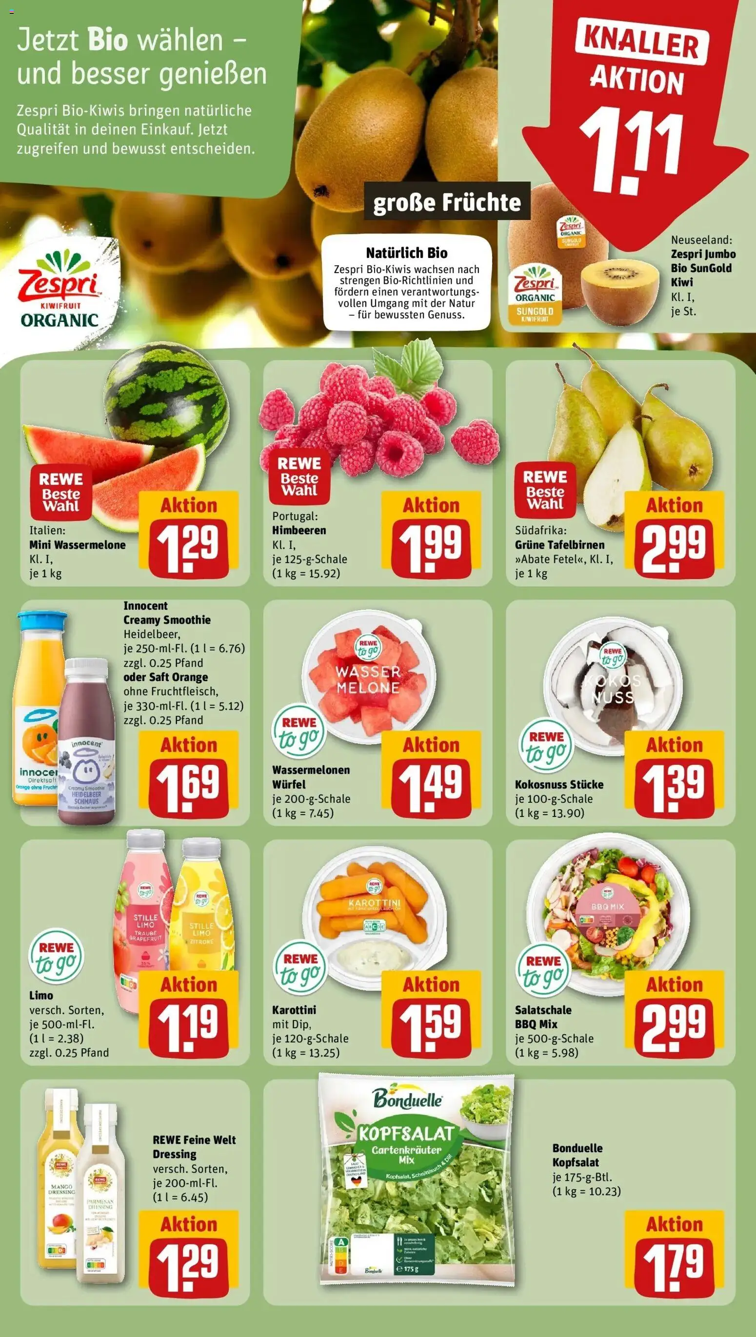 Rewe Prospekt Berlin / Grunewald – gültig ab 13.07.2026 | Seite: 6 | Produkte: Himbeeren, Dressing, Mango, Saft