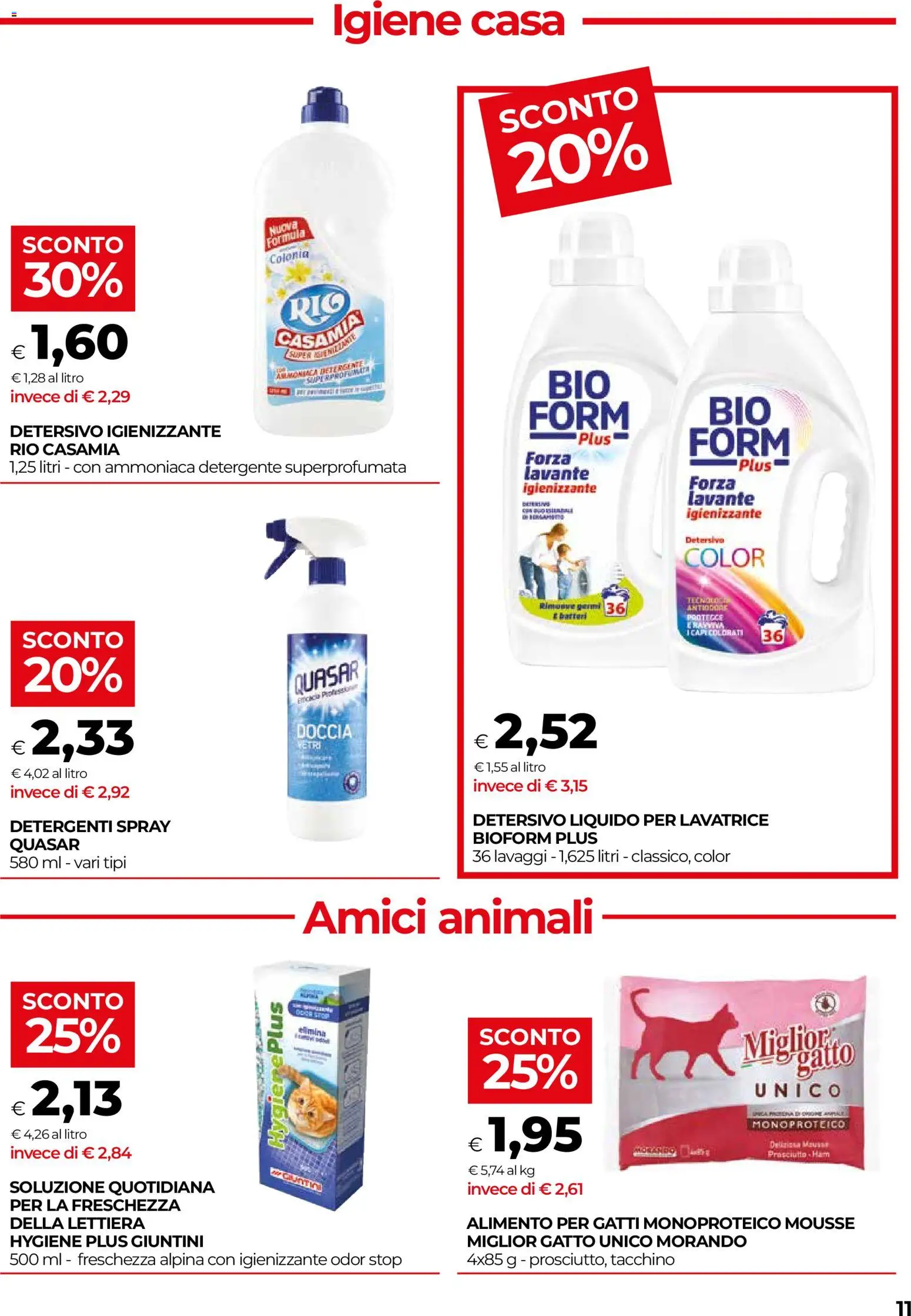 Volantino COOP del 17/09/2026 | Pagina: 11 | Prodotti: Detergente, Tacchino, Lavatrice, Doccia
