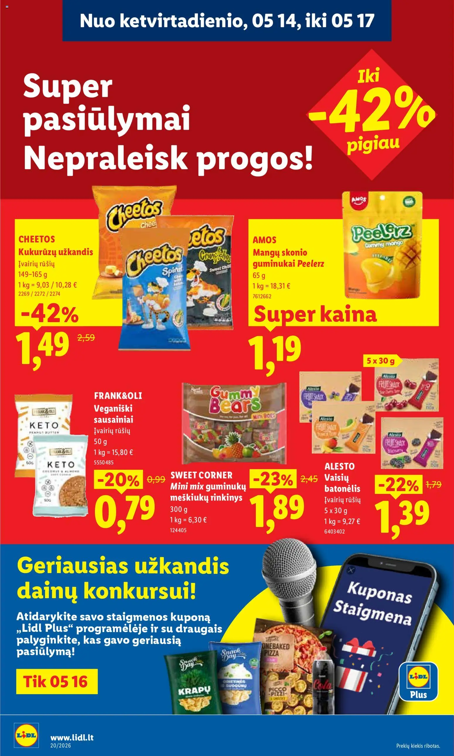 LIDL akcijos nuo 11.05.2026 | Puslapis: 40 | Prekių: Sausainiai, Guminukai